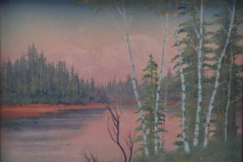 Rookwood Vellum Landscape Plaque by E.T Hurley