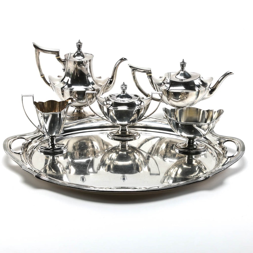 Gorham "Plymouth" Sterling Silver Coffee & Tea Service 183.49 ozt
