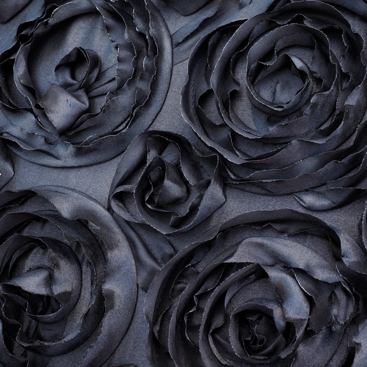 Black Silk Rose Curtain Cornice Box