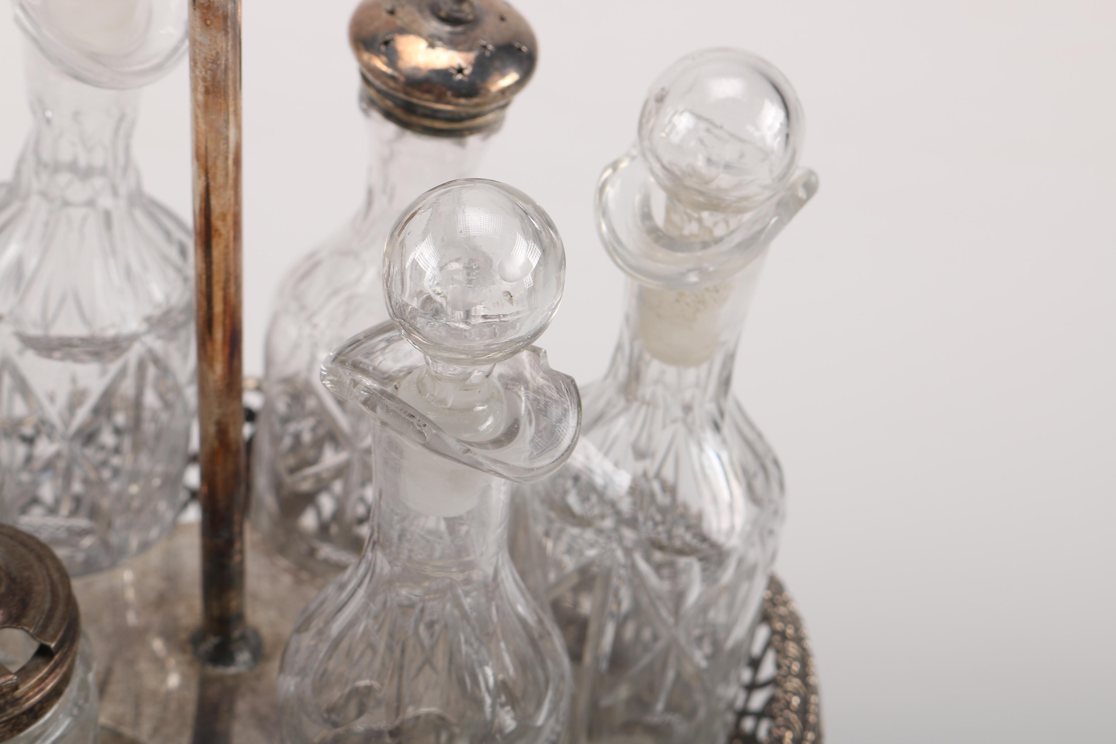 Silver Plate Cruet and a Creamer