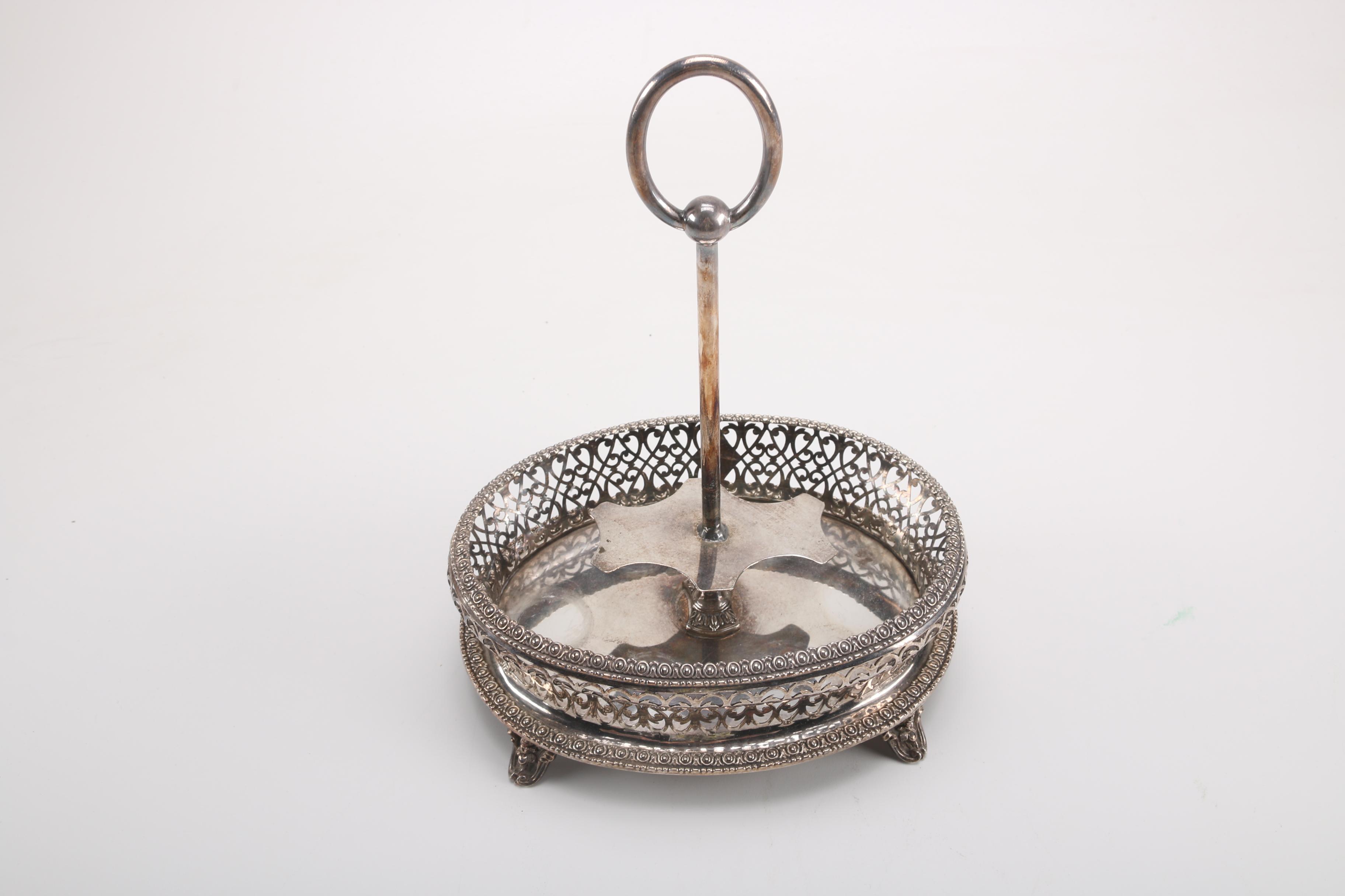 Silver Plate Cruet and a Creamer