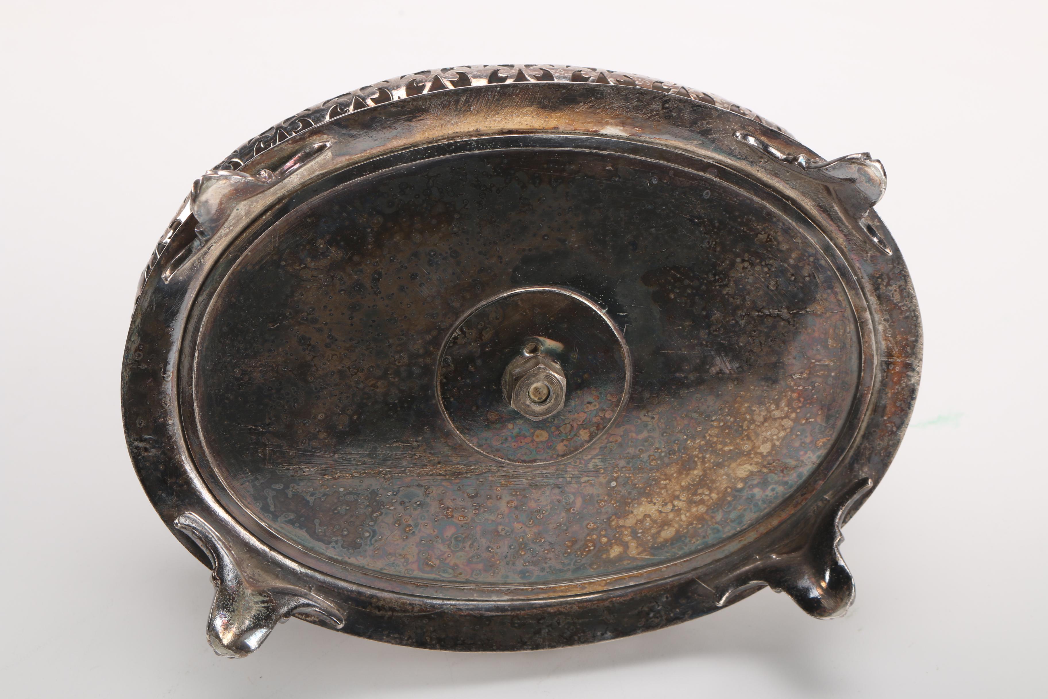 Silver Plate Cruet and a Creamer