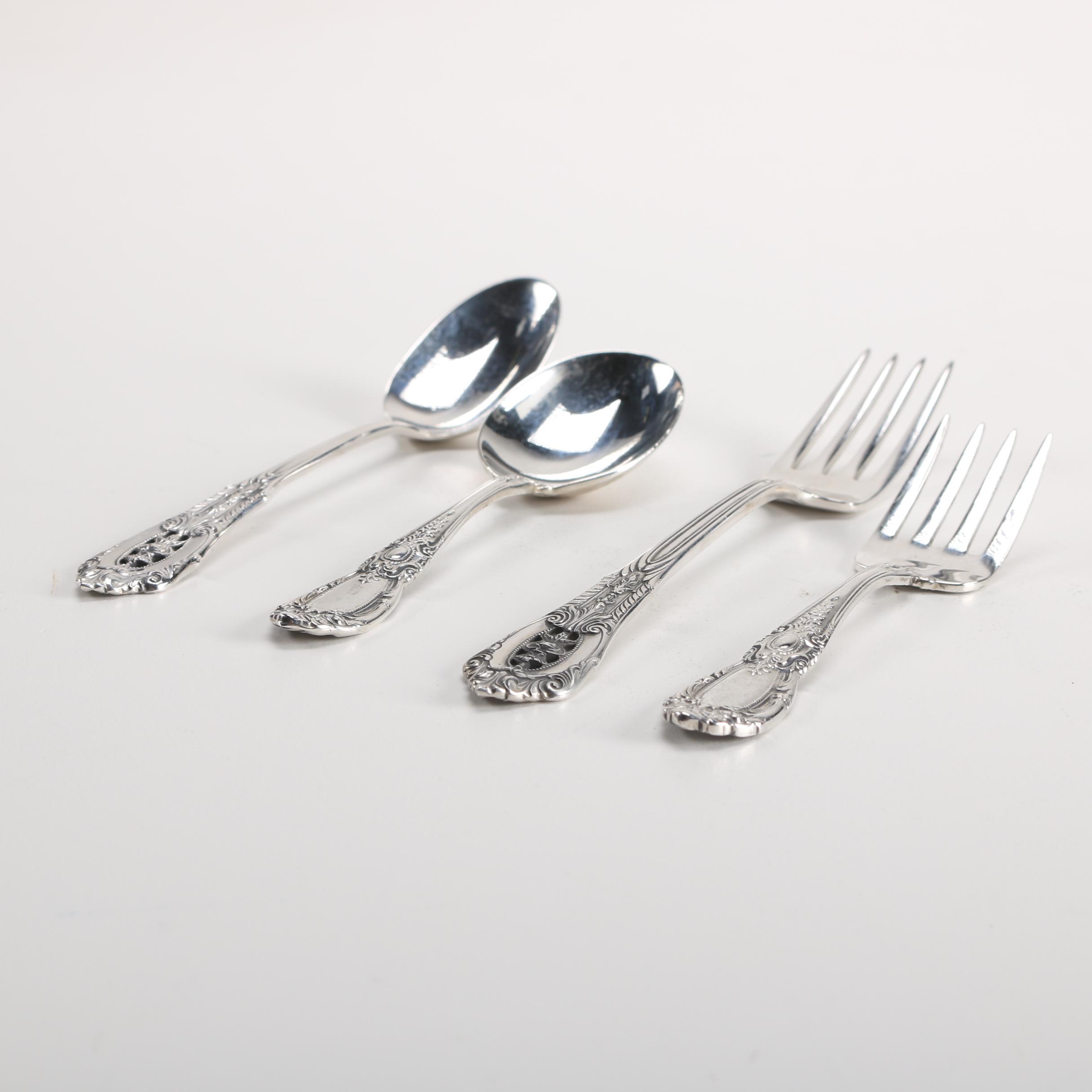 Wallace and Towle Sterling Flatware in "Rose Point" and "King Richard" Patterns