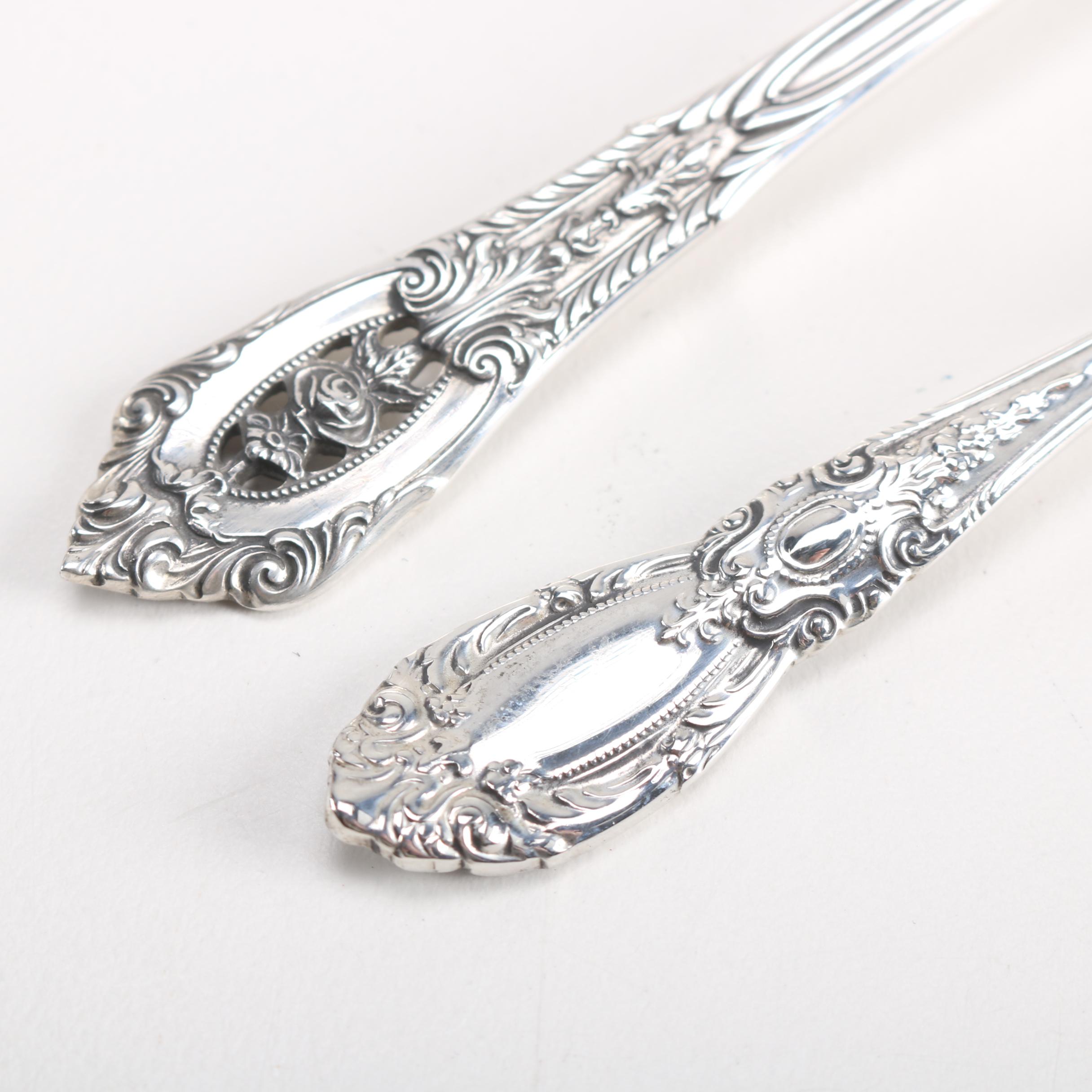 Wallace and Towle Sterling Flatware in "Rose Point" and "King Richard" Patterns