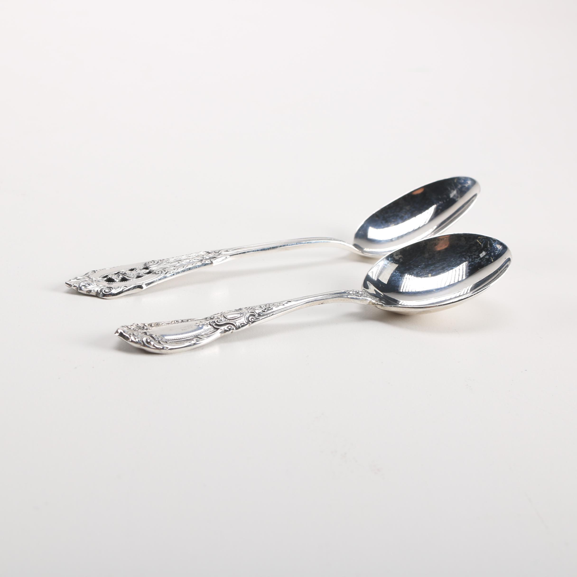 Wallace and Towle Sterling Flatware in "Rose Point" and "King Richard" Patterns