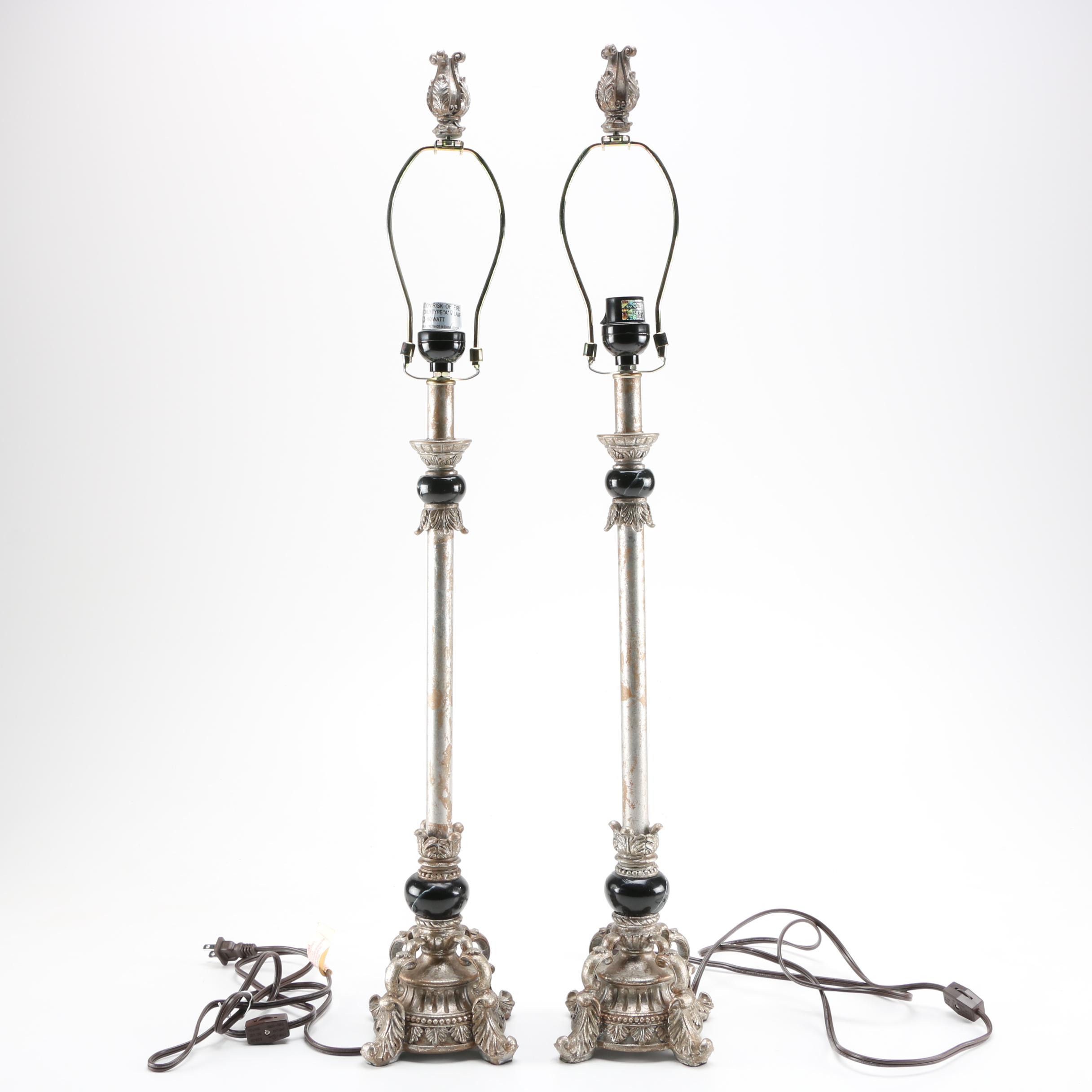 Ornate Candlestick Table Lamps