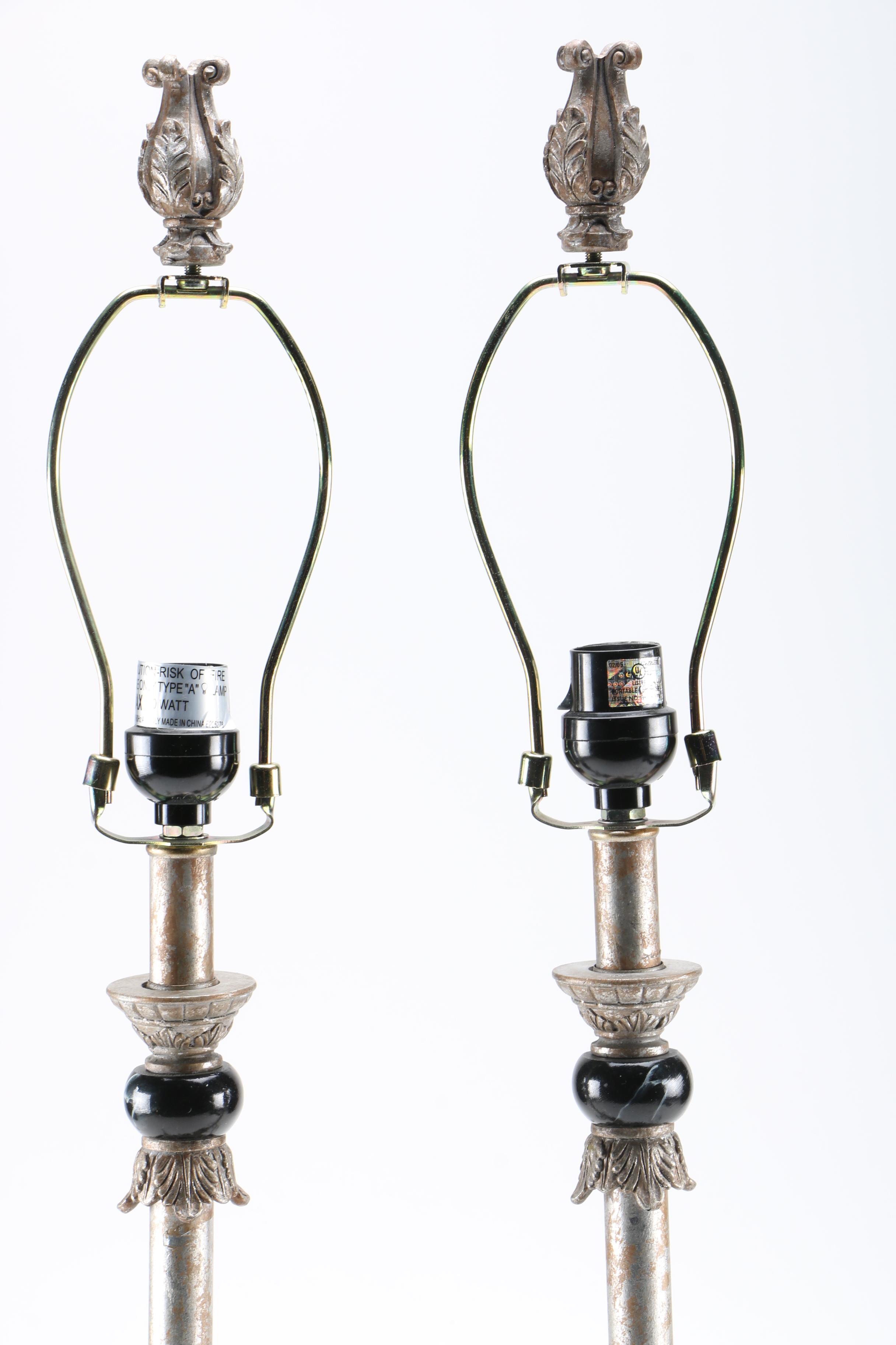 Ornate Candlestick Table Lamps