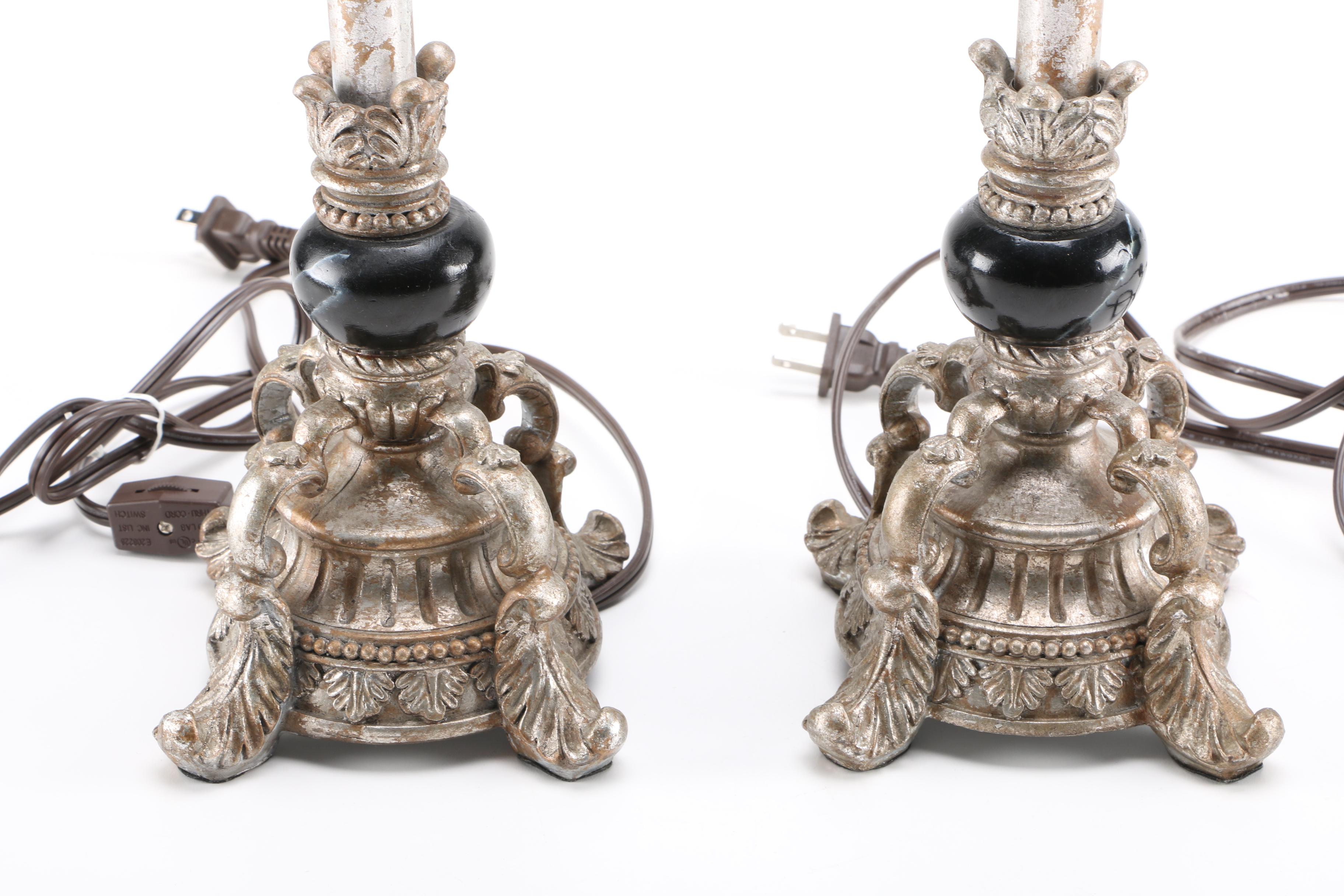 Ornate Candlestick Table Lamps