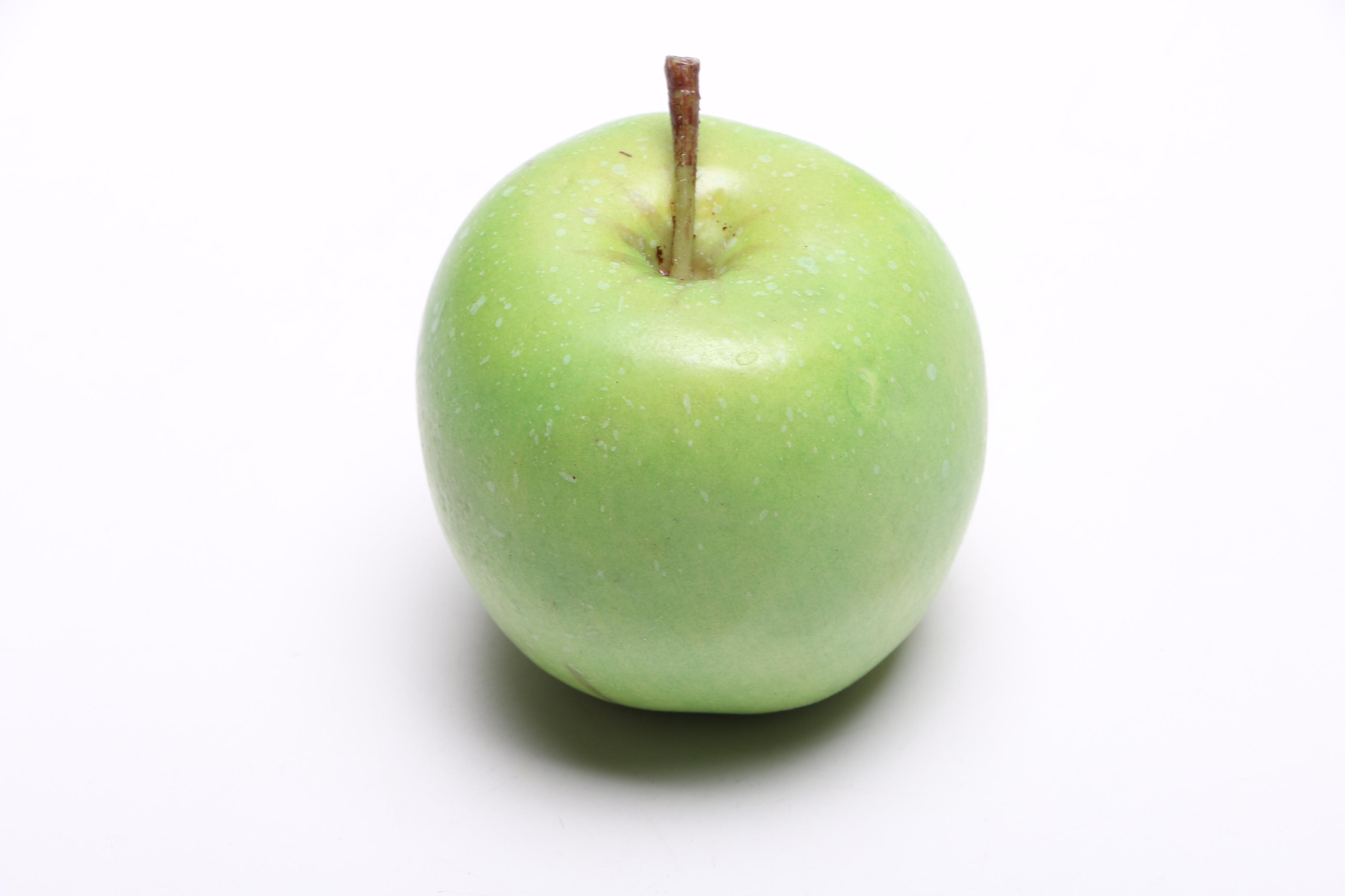 Large Crystal Vase With Faux Apples