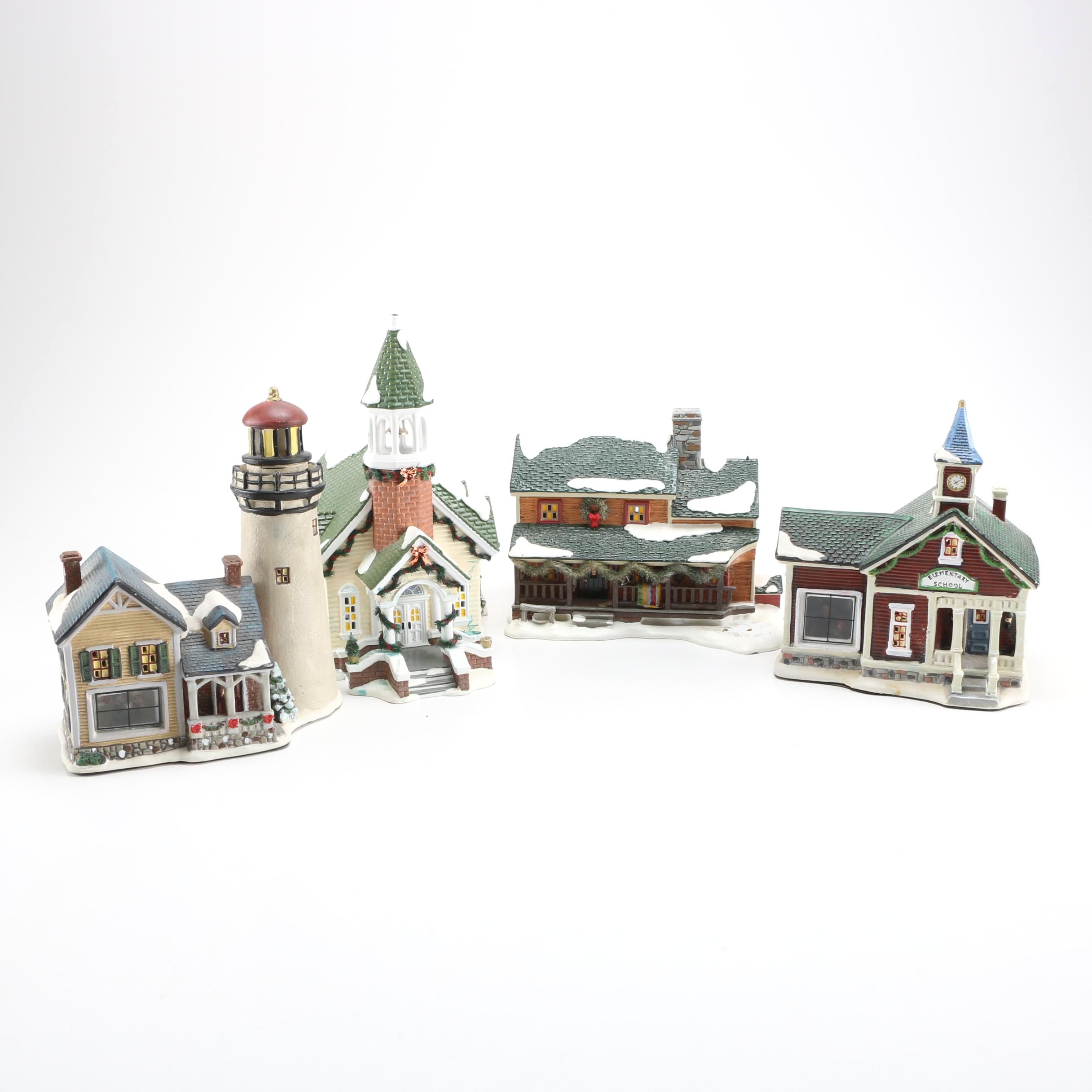 Department 56 Ceramic "Snow Village" Model Buildings