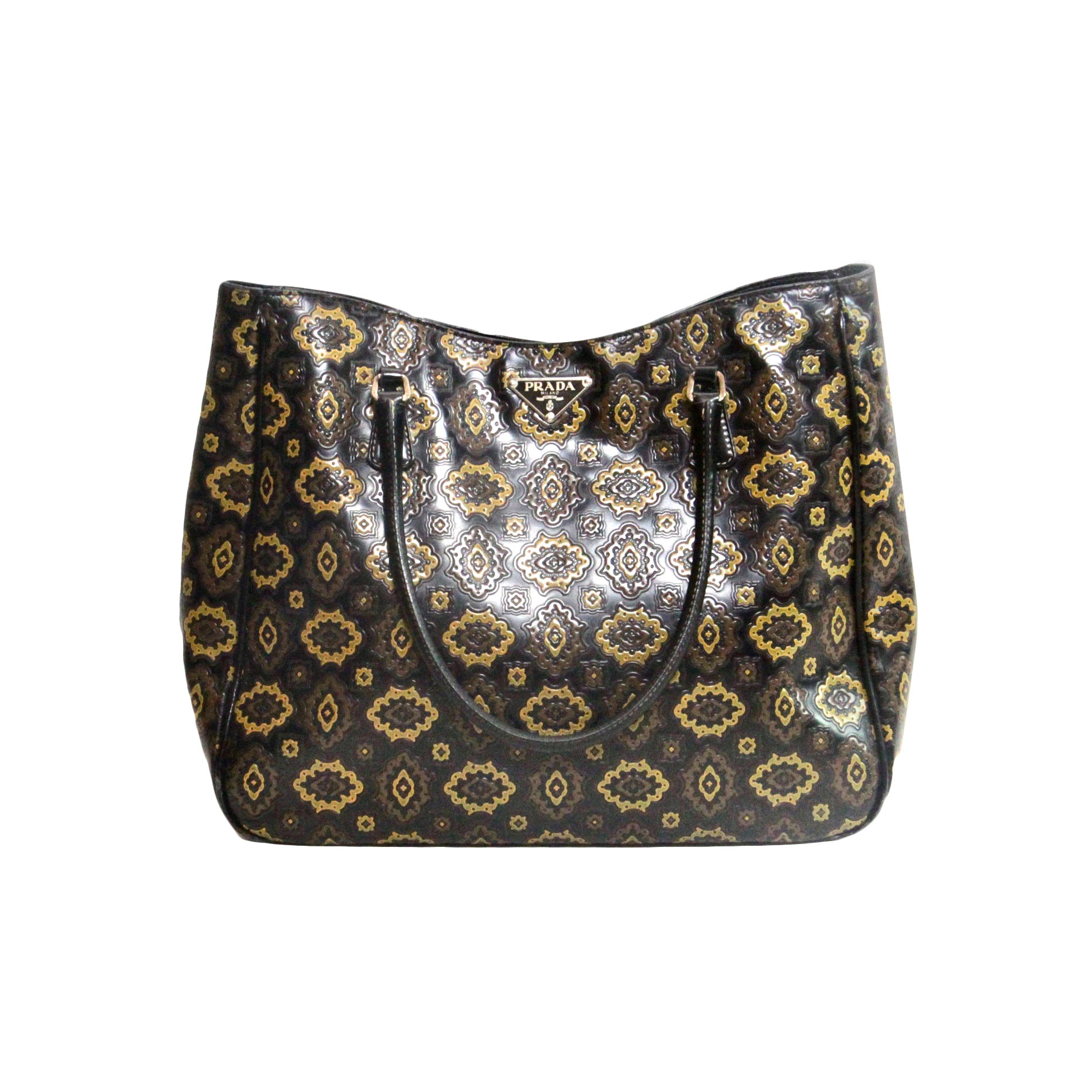 Prada Leather Tile Tote