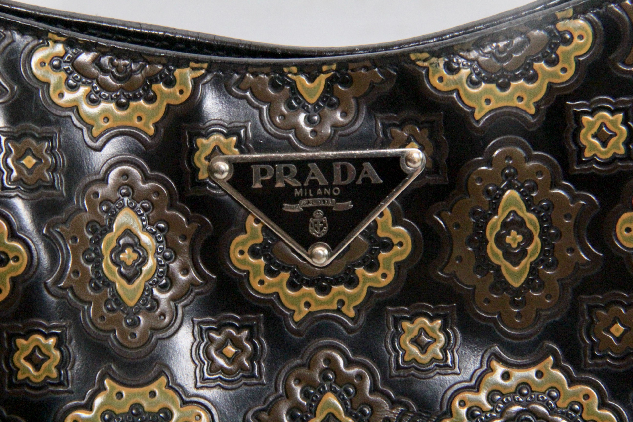 Prada Leather Tile Tote