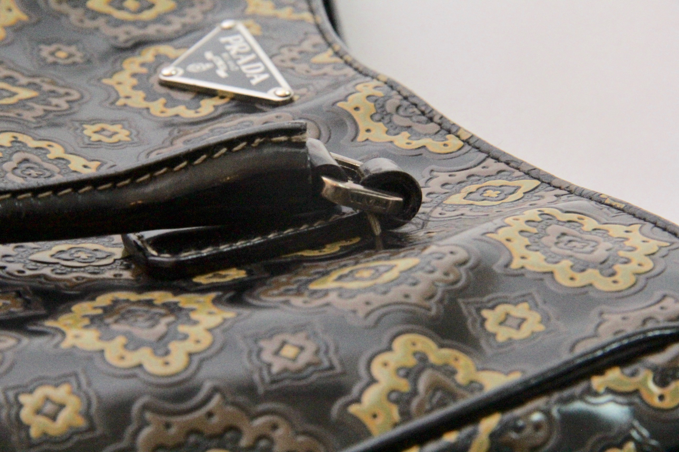 Prada Leather Tile Tote