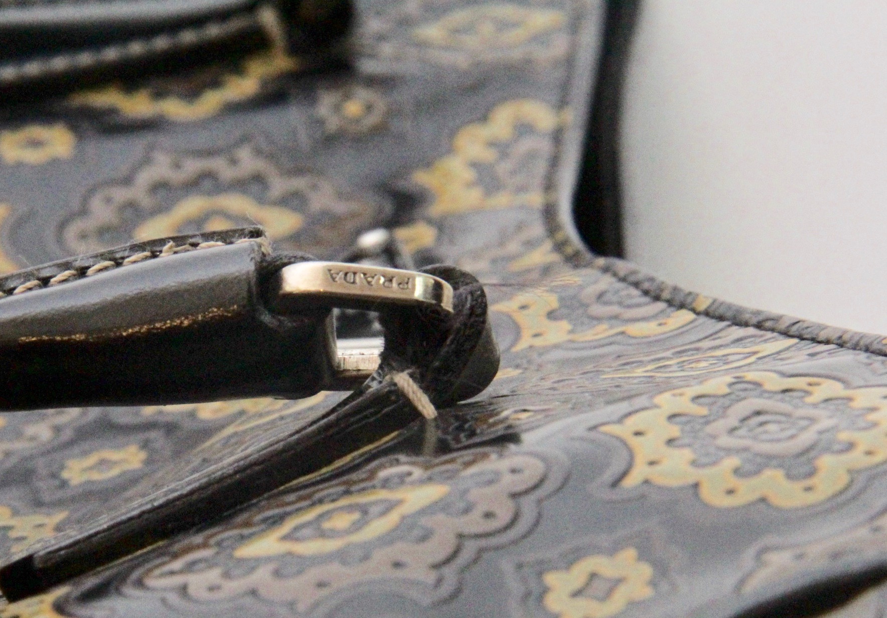 Prada Leather Tile Tote