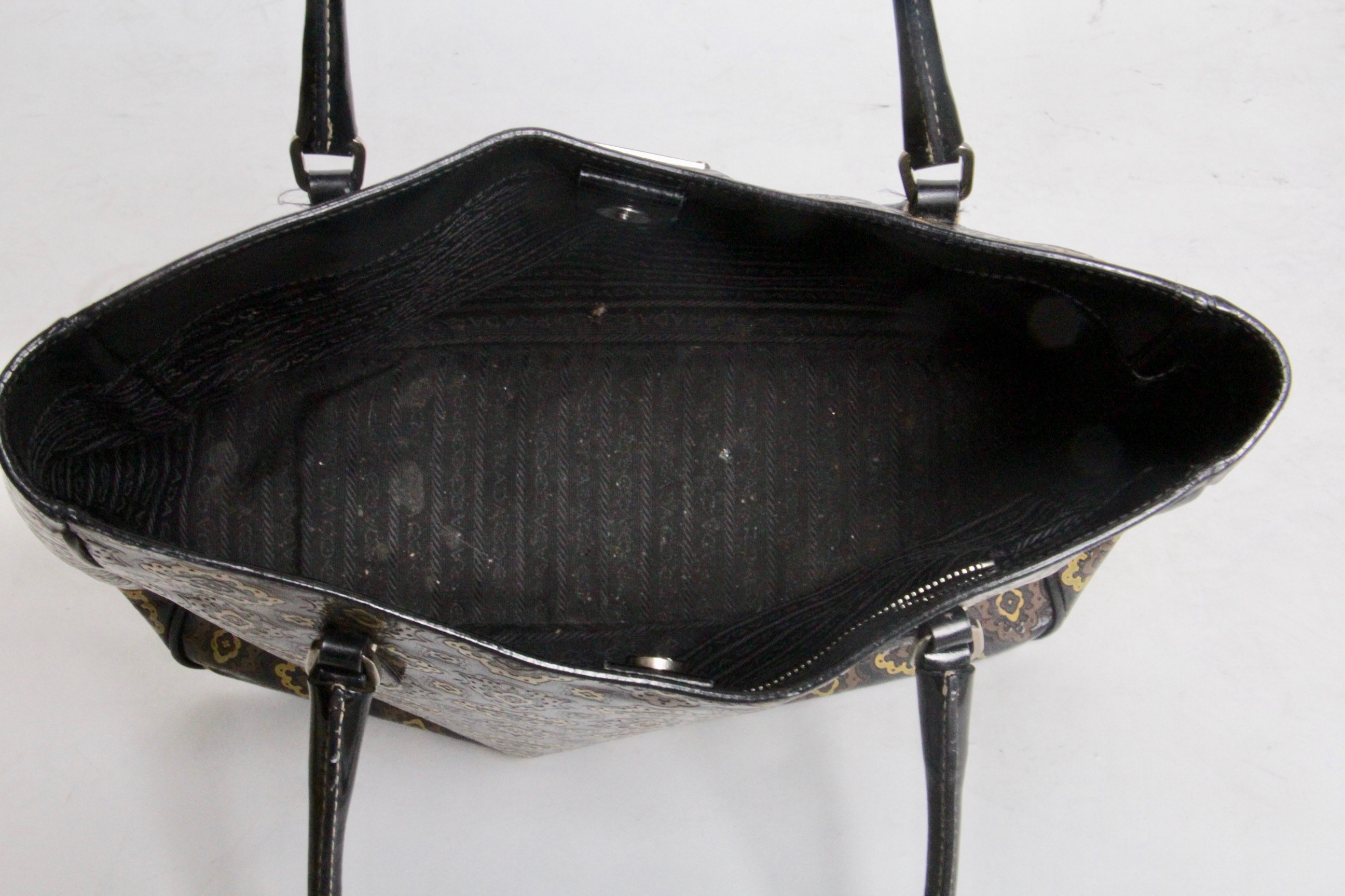 Prada Leather Tile Tote