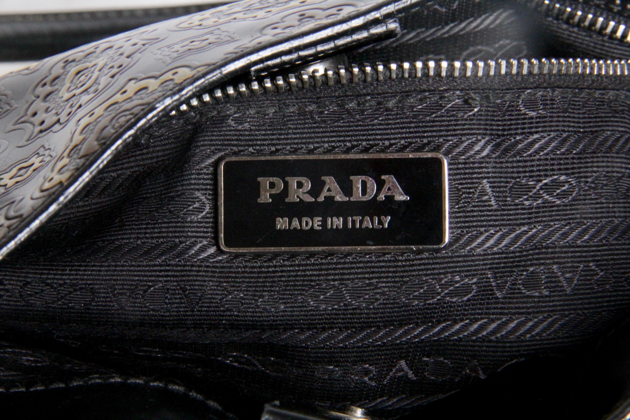 Prada Leather Tile Tote