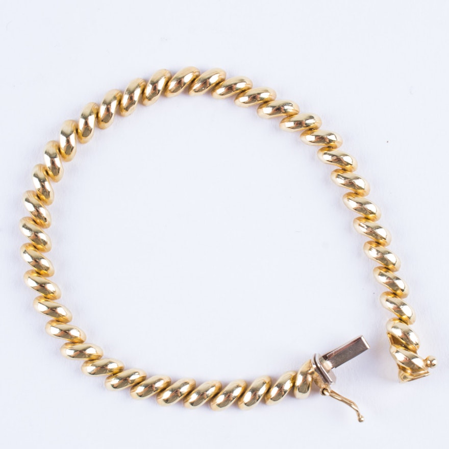 14K Gold San Marino Chain Bracelet