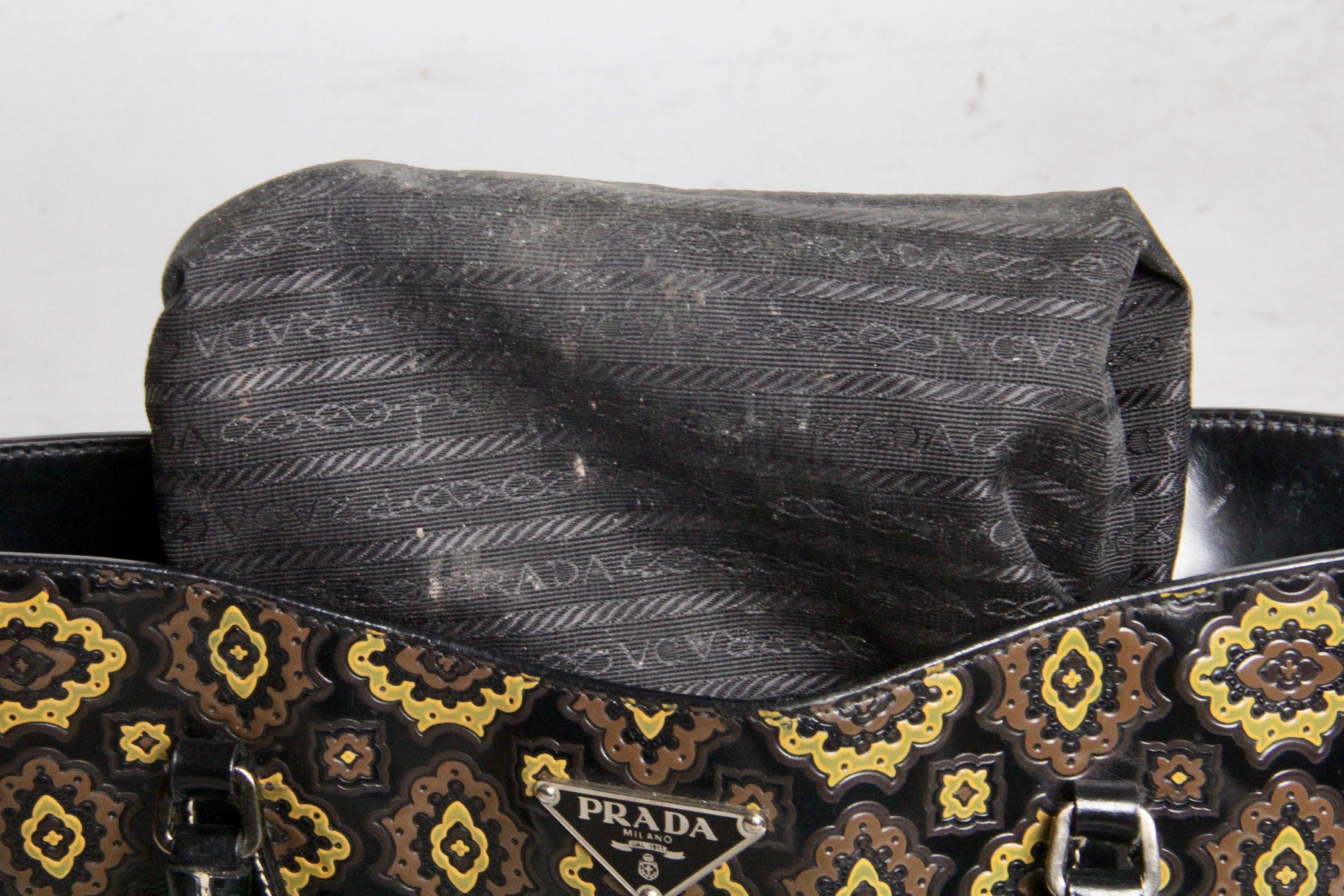 Prada Leather Tile Tote