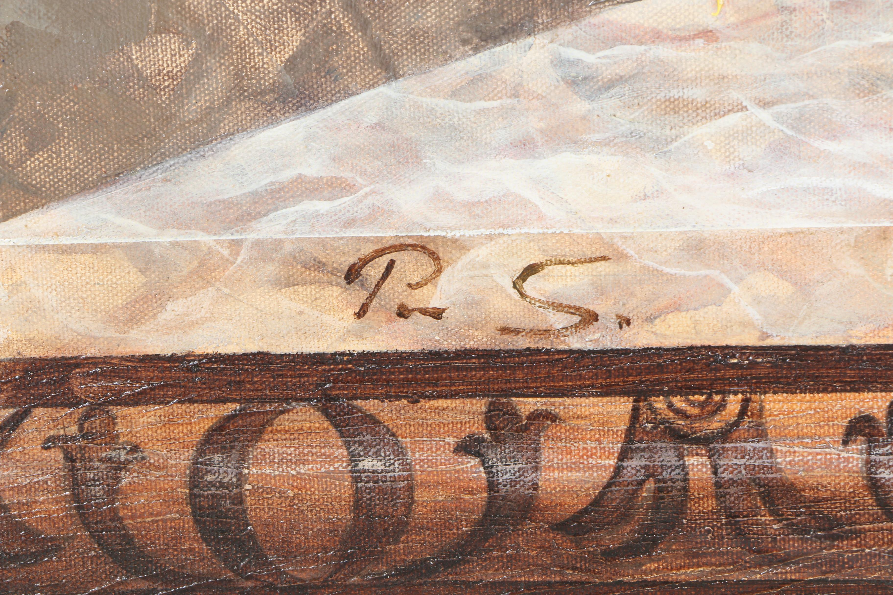 Elizabeth Pena Oil Painting on Canvas "Vase of Flowers"