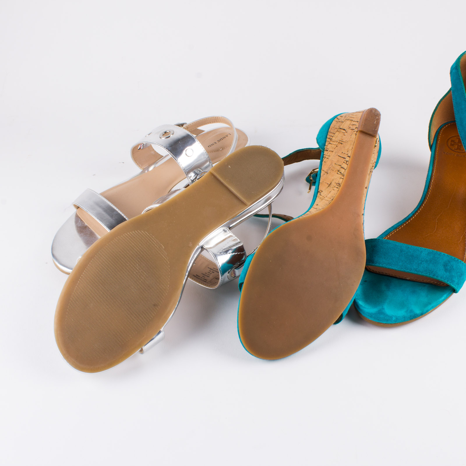 Women's Size 10 Summer Sandals by Tory Burch and Lands' End