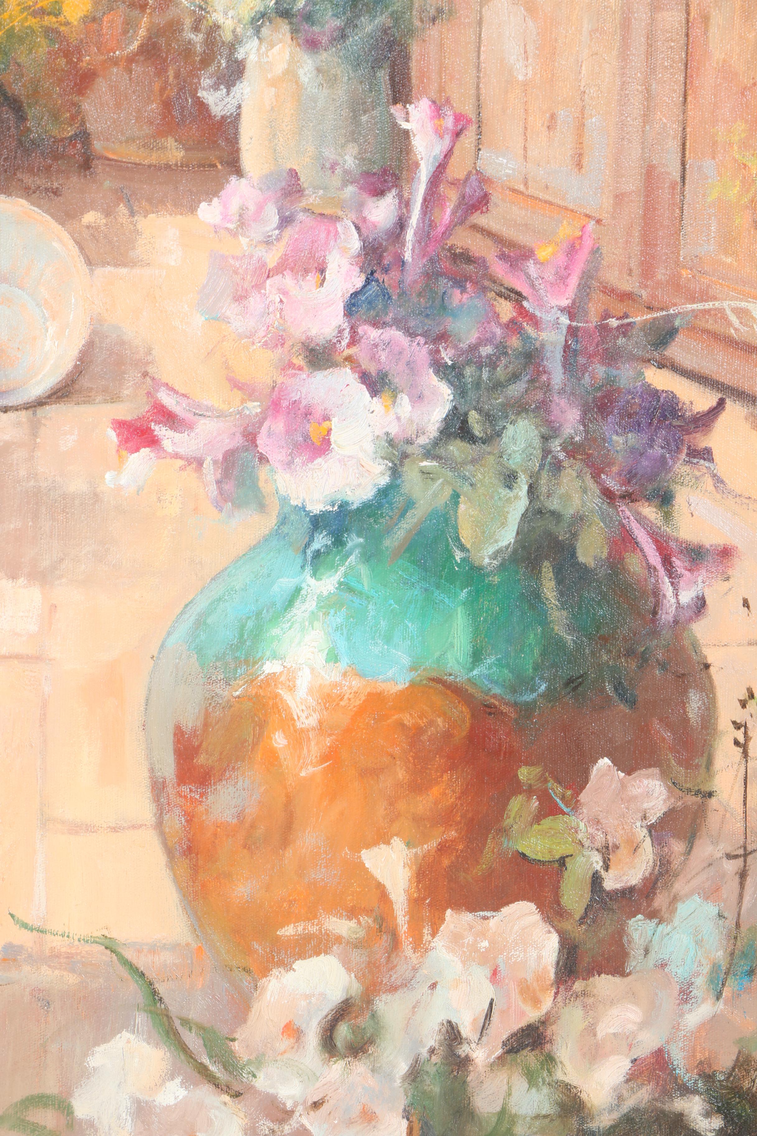 Raffandre Oil Painting on Canvas "Garden Landscape"