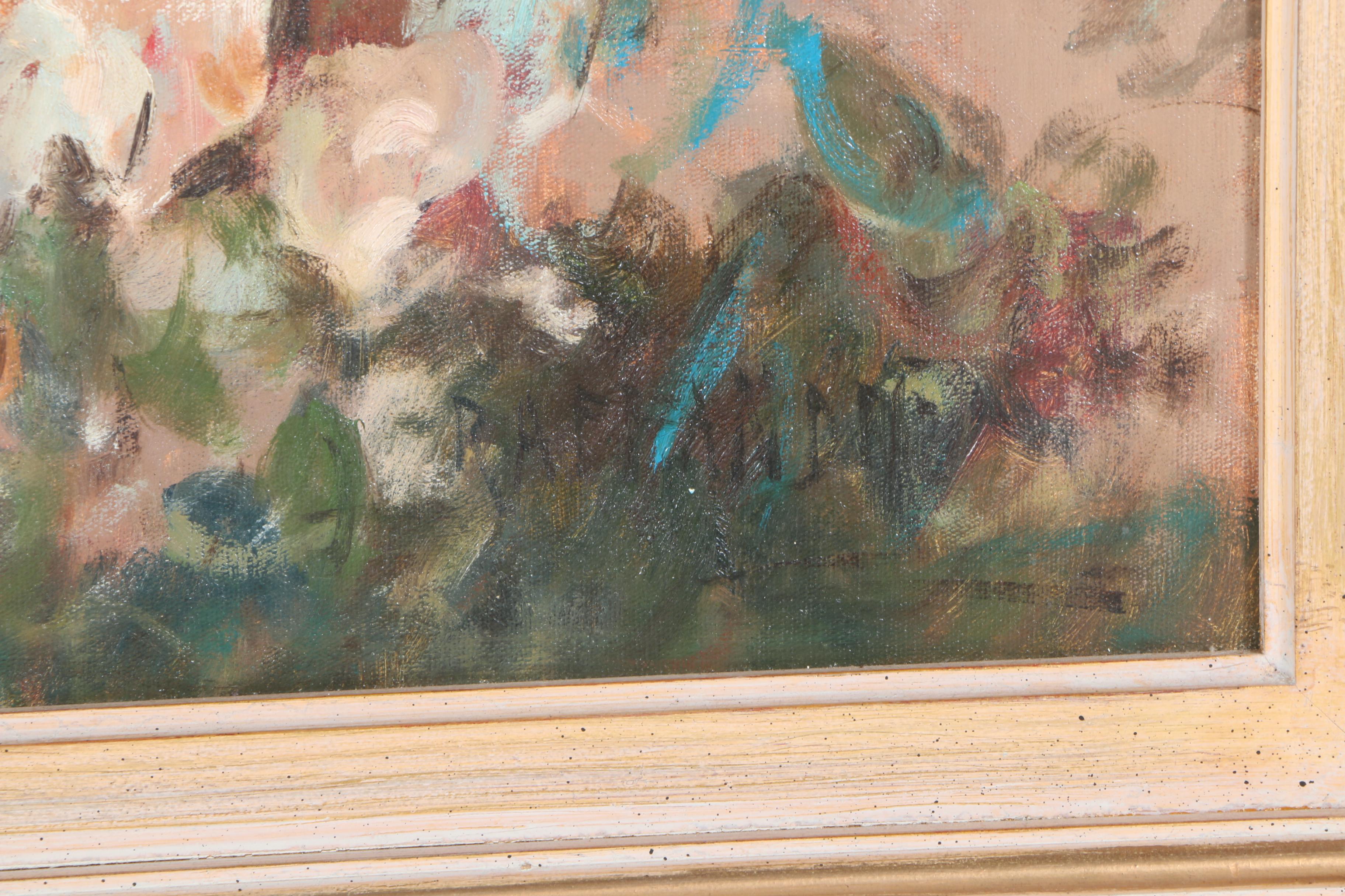 Raffandre Oil Painting on Canvas "Garden Landscape"