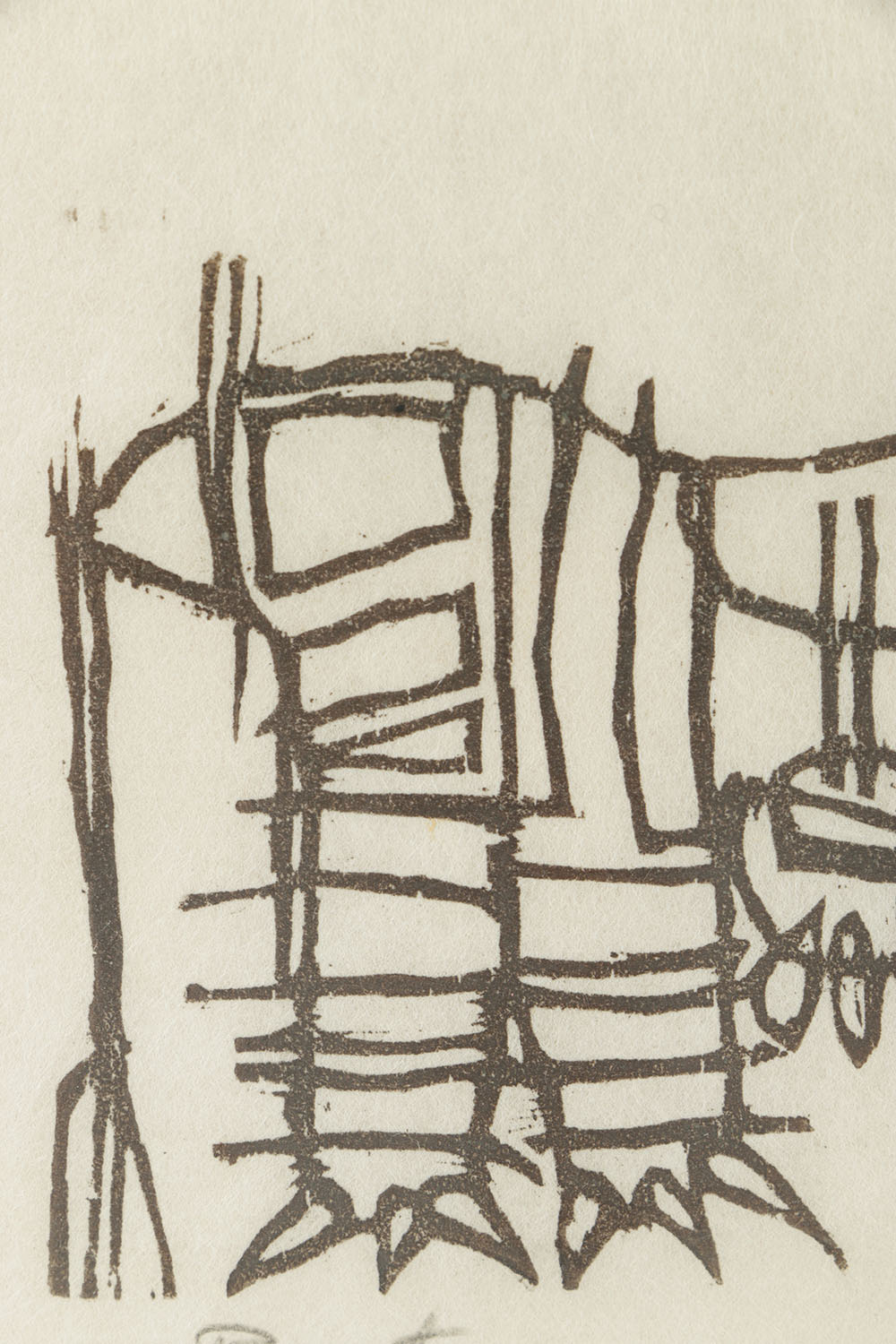 Ray Gloeckler Signed Limited Edition Woodcut on Paper "Beast"