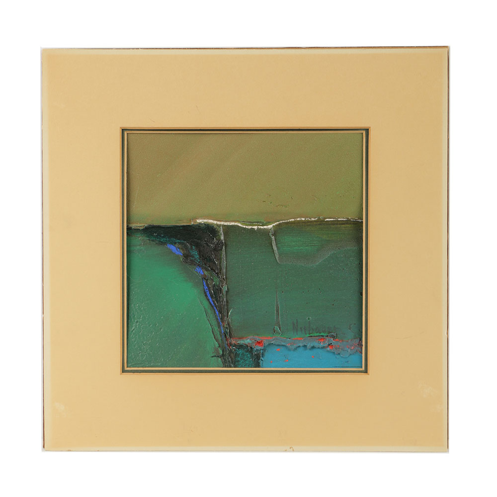 Brian Niebauer Abstract Oil Painting on Canvas Board "Mysterious"