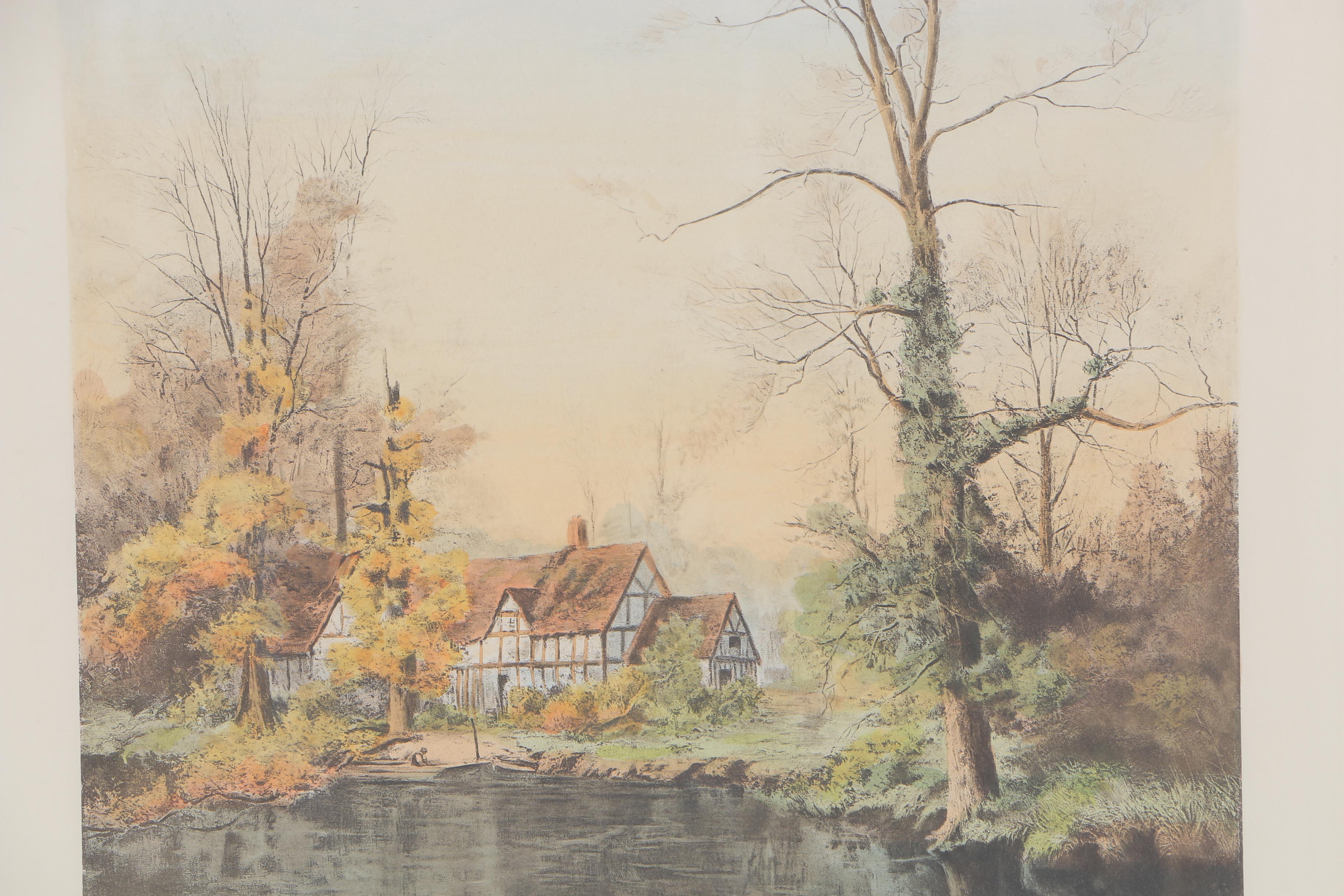 After Douglas Adams Lithograph on Paper "Autumn Gold"