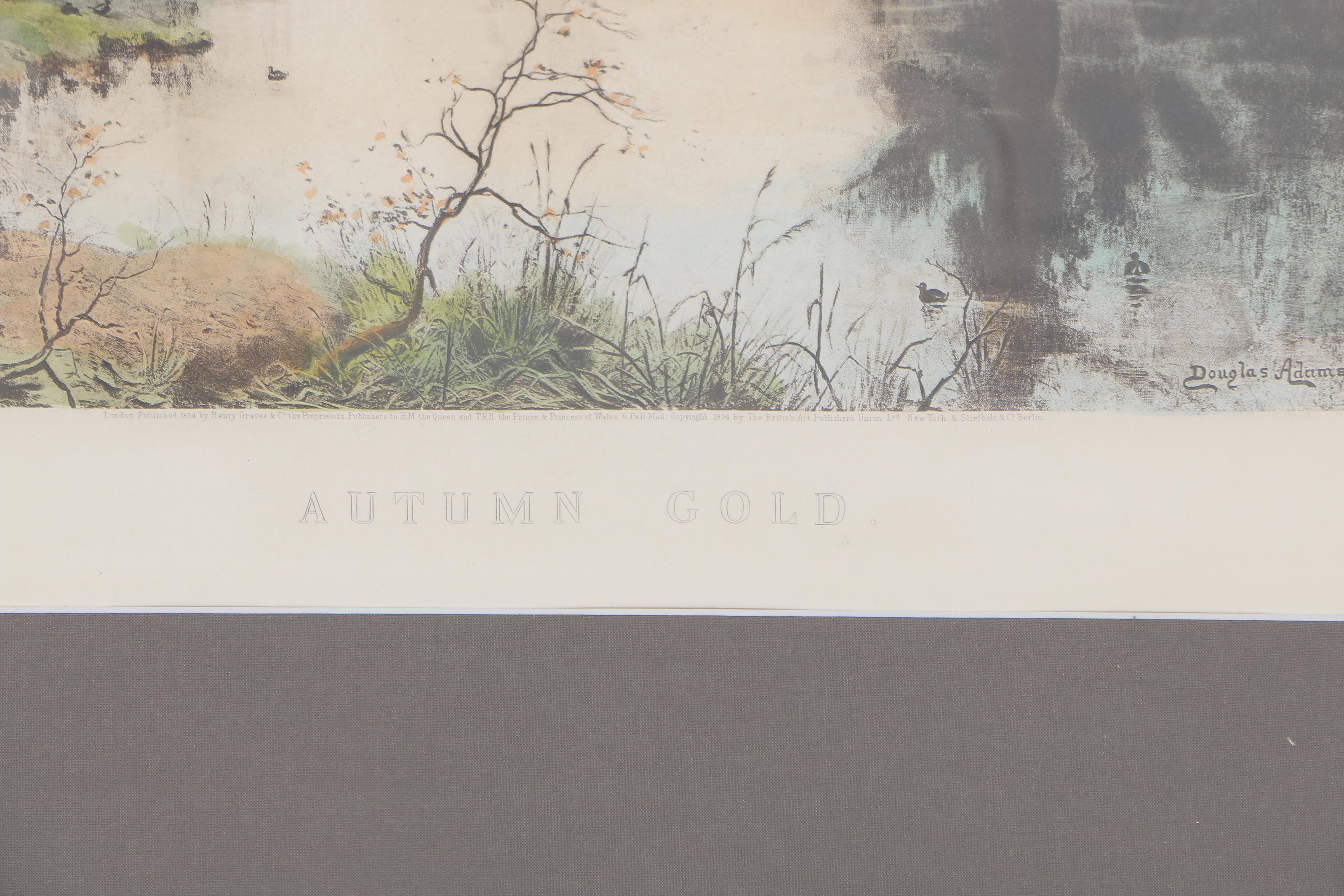 After Douglas Adams Lithograph on Paper "Autumn Gold"