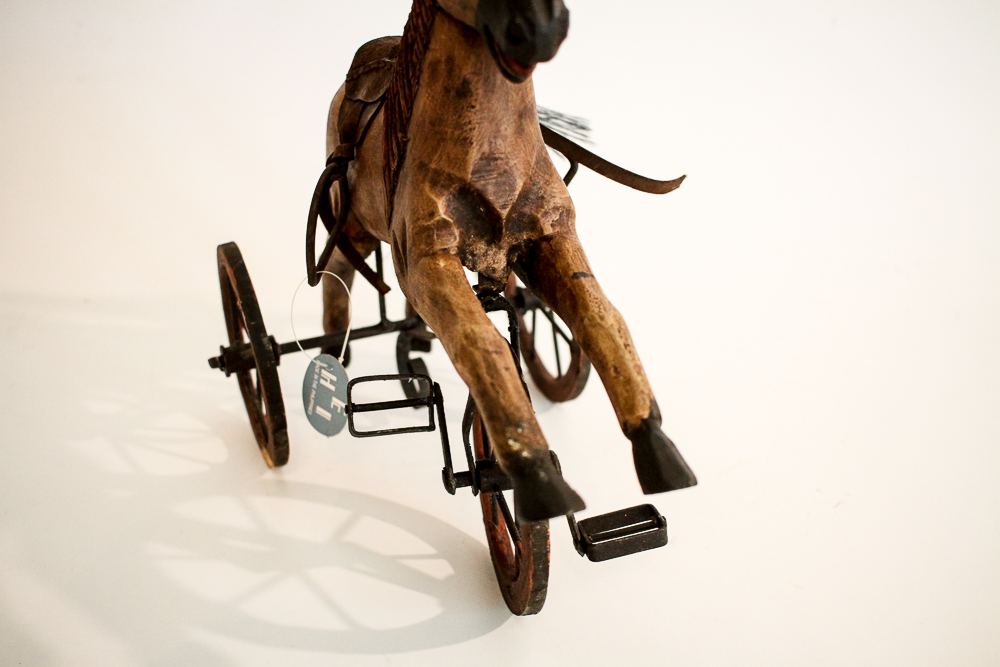 Antique-Style Wooden Horse Tricycle