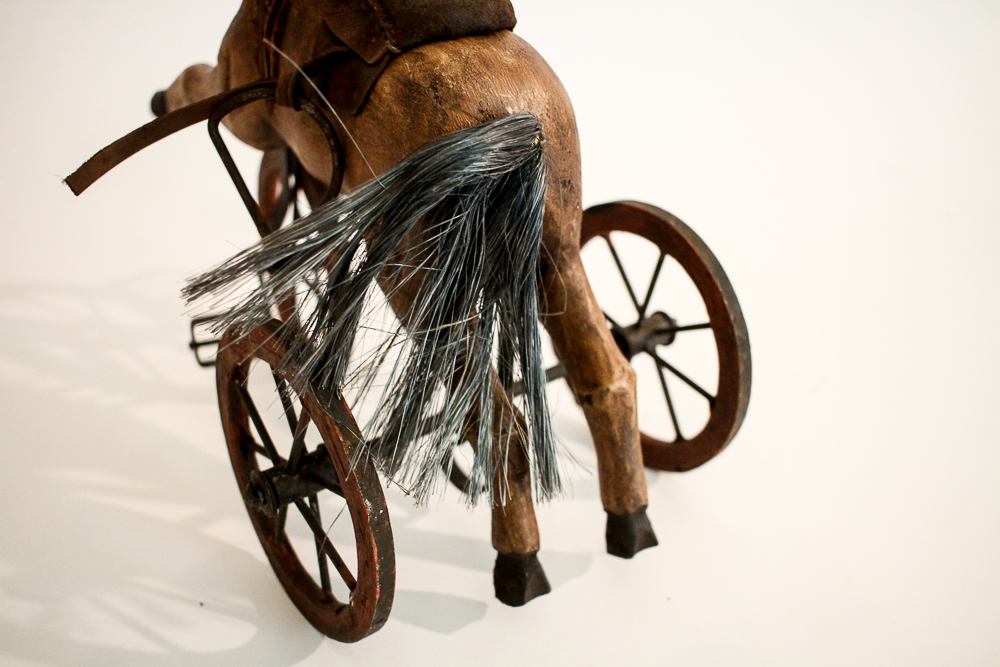 Antique-Style Wooden Horse Tricycle