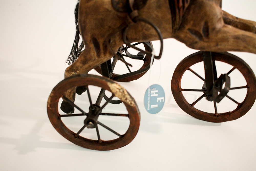 Antique-Style Wooden Horse Tricycle