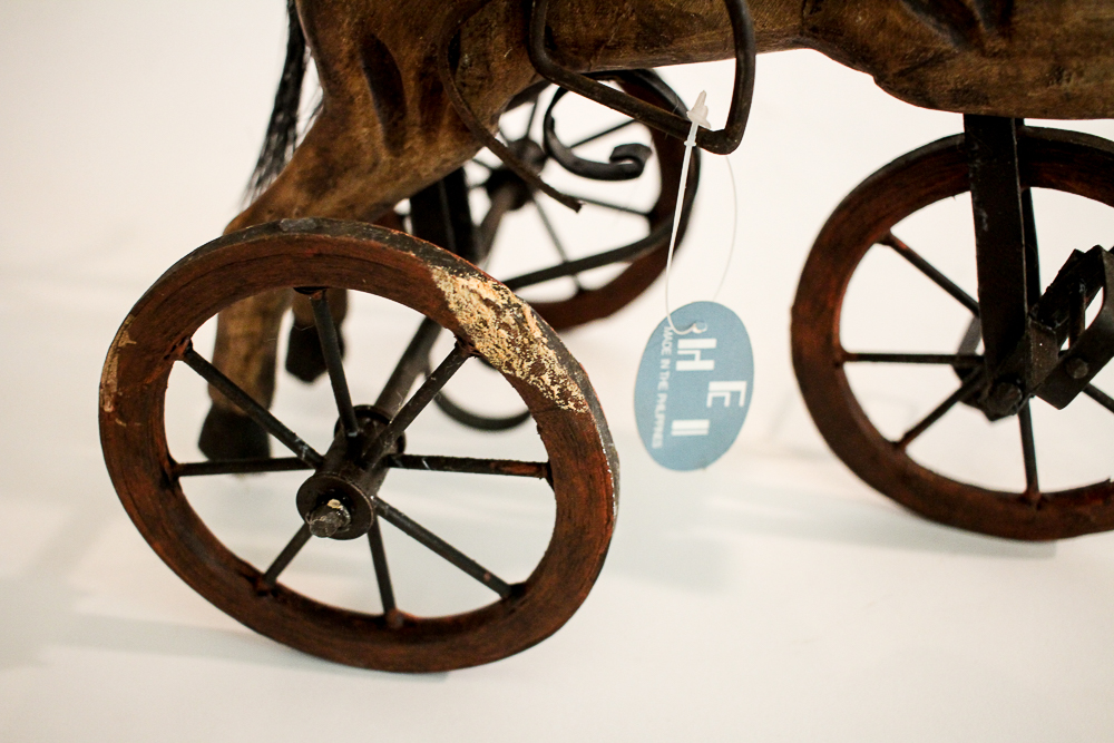 Antique-Style Wooden Horse Tricycle