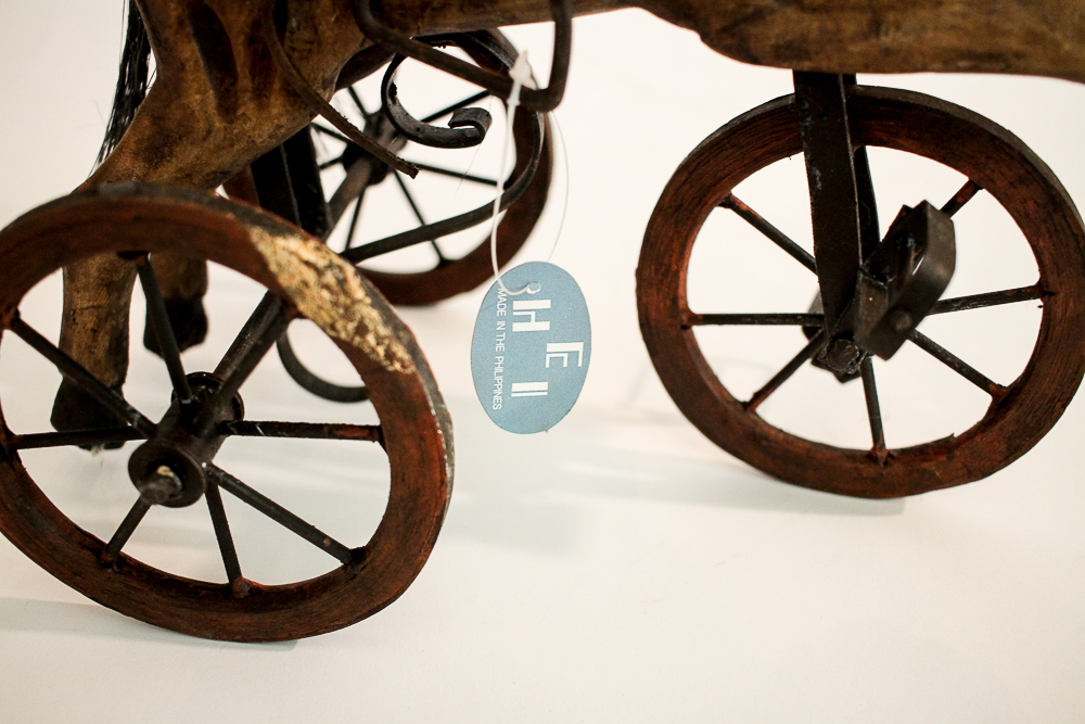 Antique-Style Wooden Horse Tricycle
