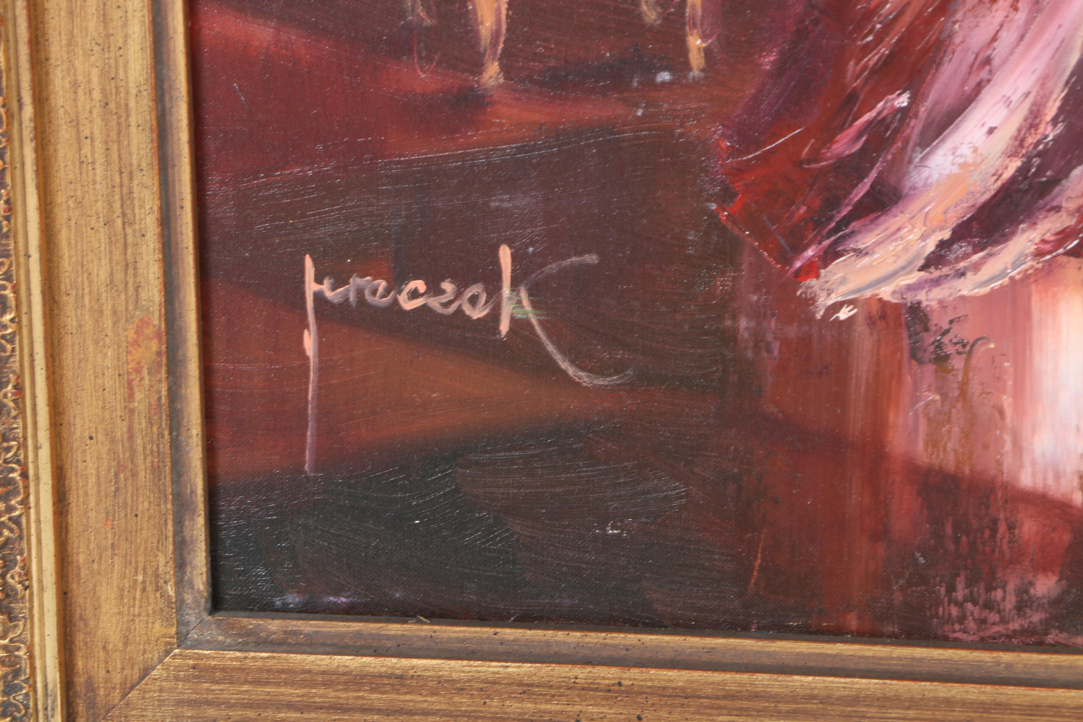 Christian Jereczek Oil Painting on Canvas "Stairway to Ballroom"