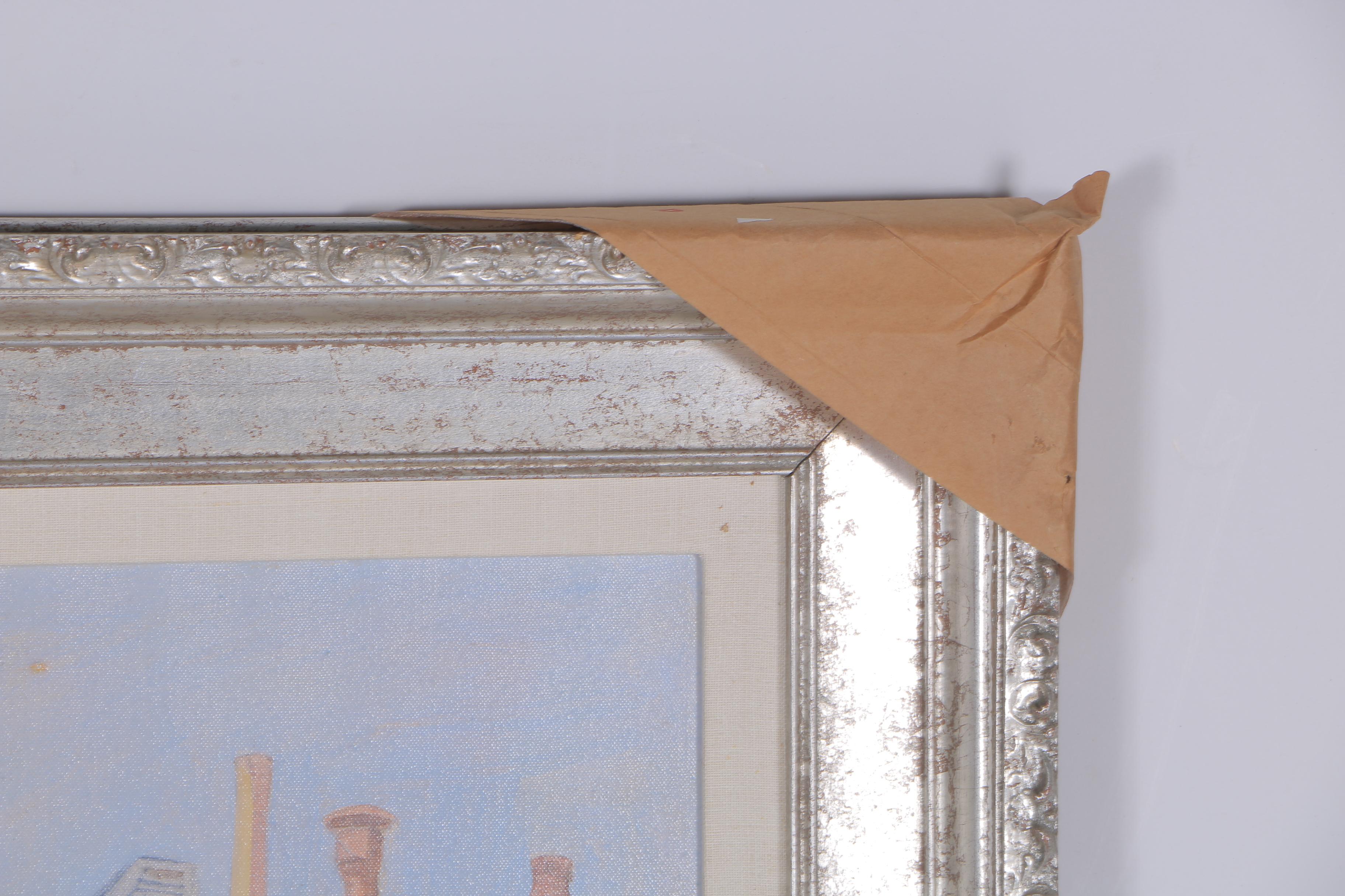 William Benecke Oil Painting on Canvas "Rooftops"