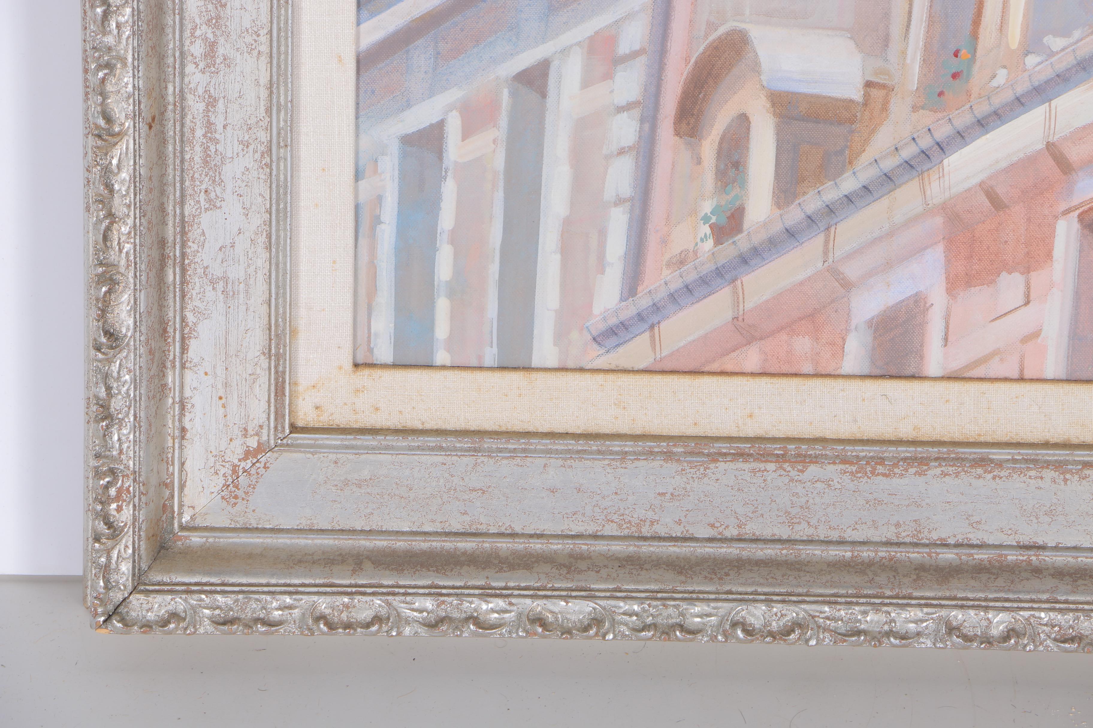 William Benecke Oil Painting on Canvas "Rooftops"