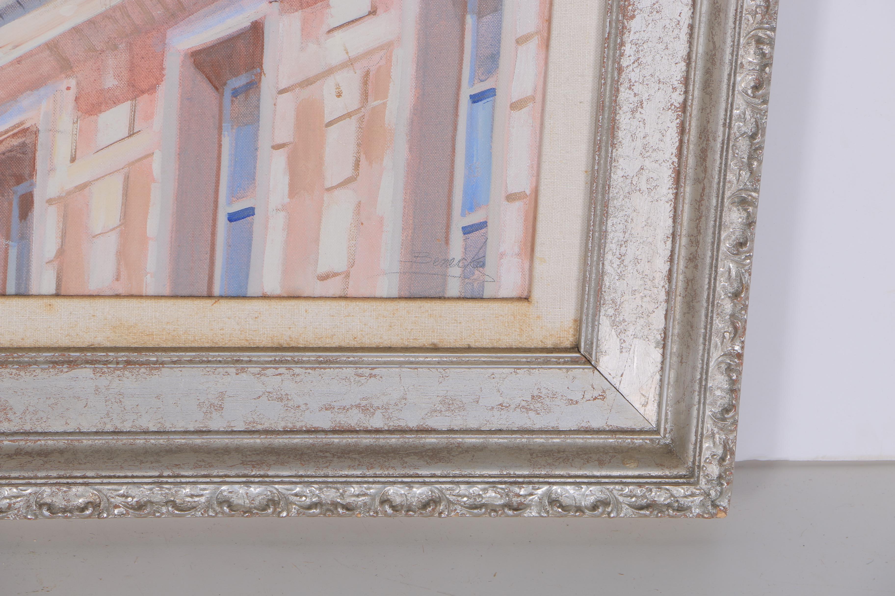 William Benecke Oil Painting on Canvas "Rooftops"