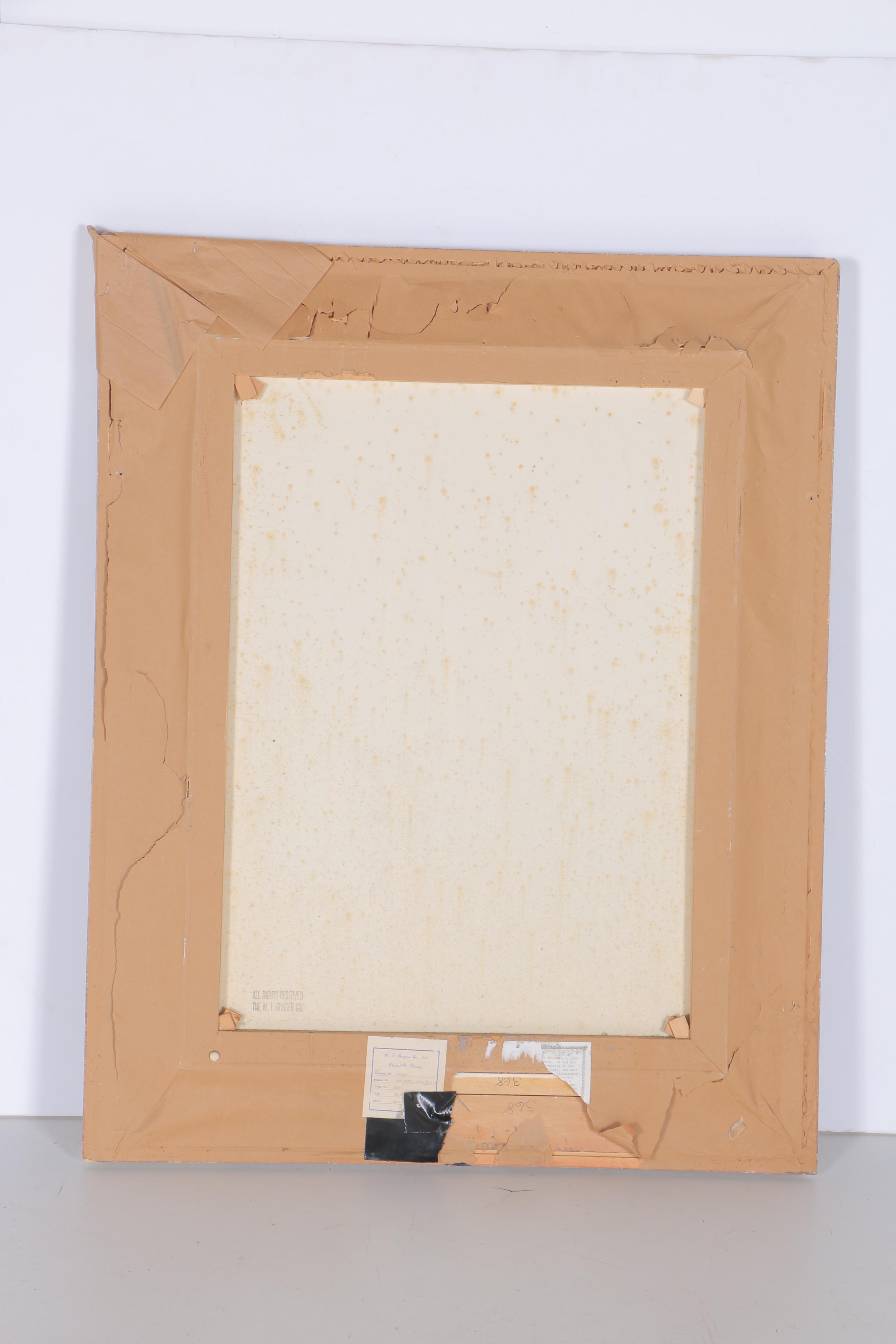 William Benecke Oil Painting on Canvas "Rooftops"