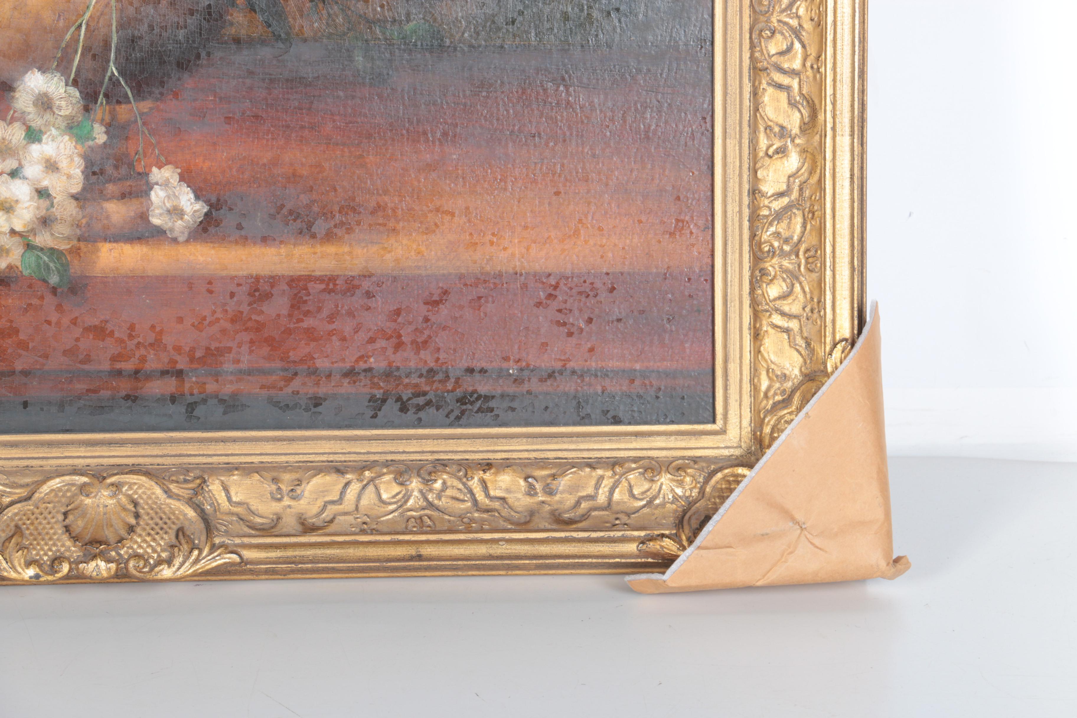 Edilmer Sanchez Oil Painting on Canvas "Vase of Flowers"