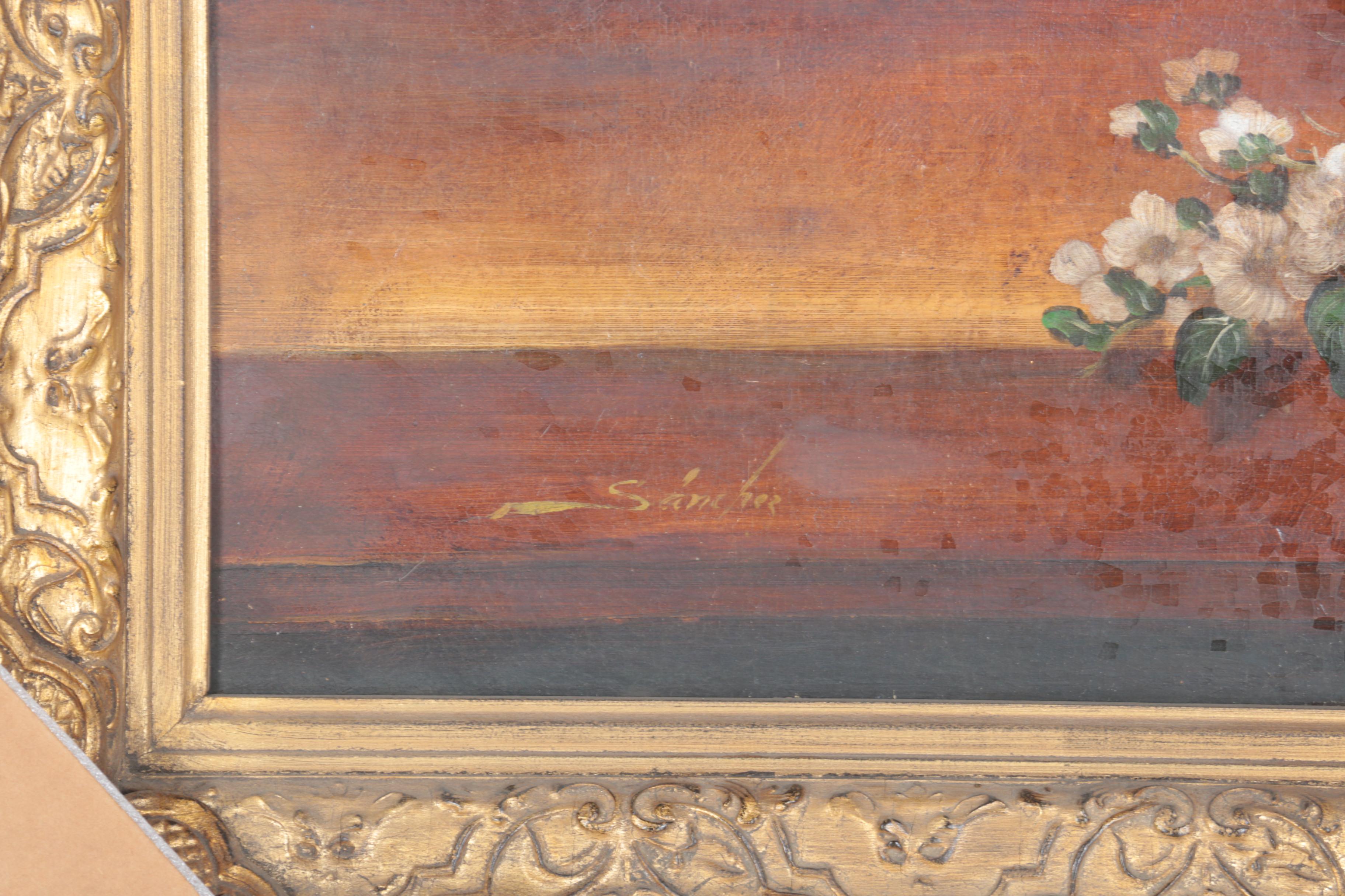 Edilmer Sanchez Oil Painting on Canvas "Vase of Flowers"