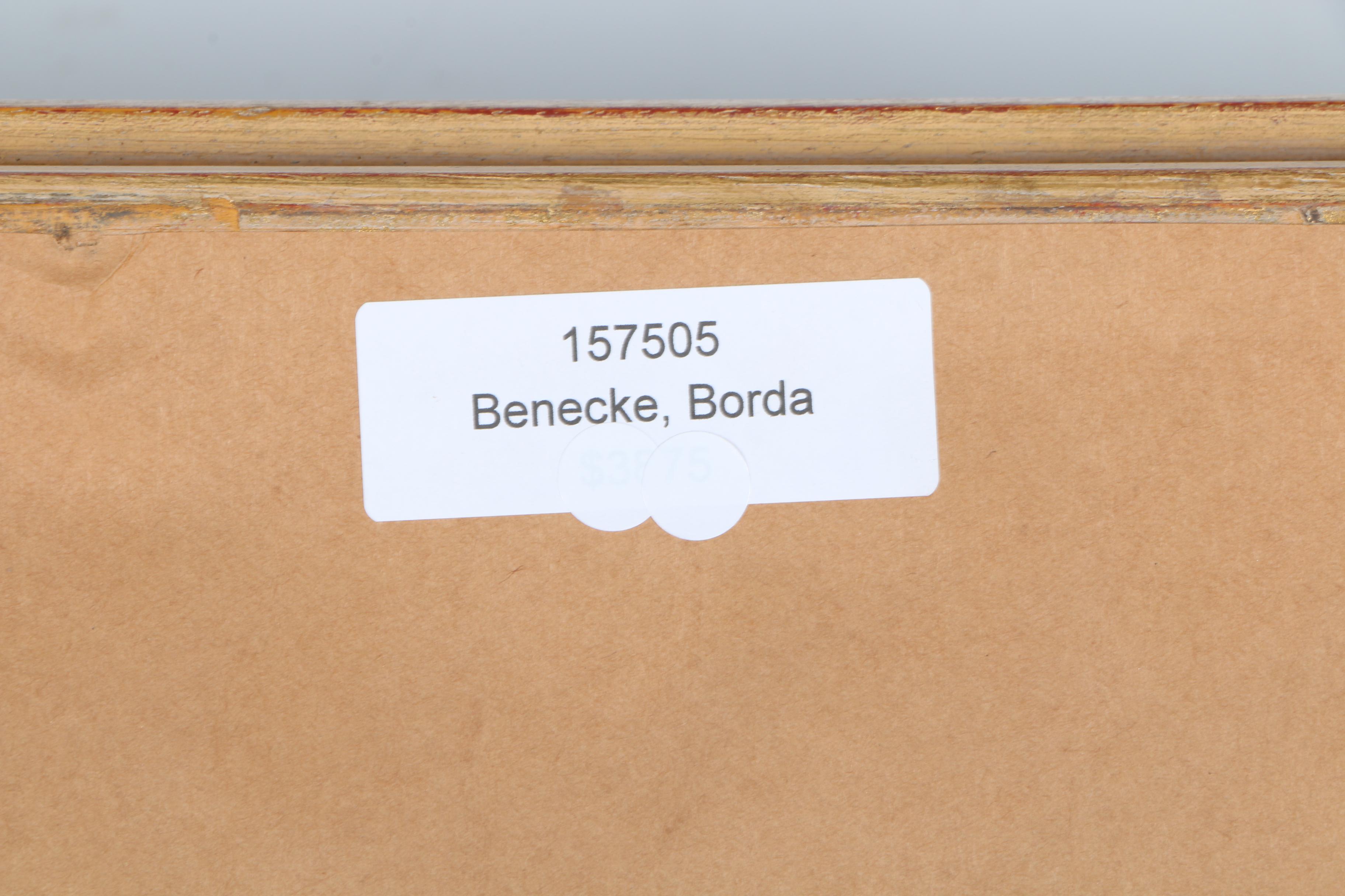 William Benecke Oil Painting on Canvas "The Border Gardens"