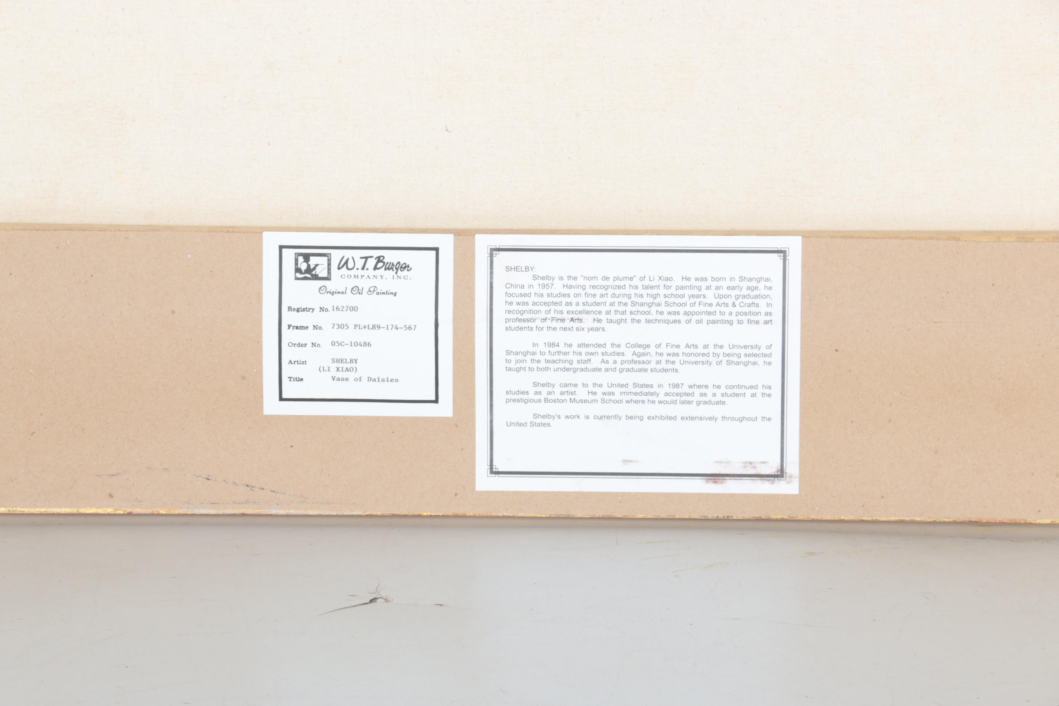 Shelby Oil Painting on Canvas "Vase of Daisies"