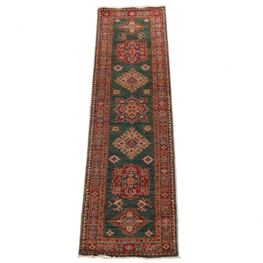 Contemporary Hand-Knotted Turkish Carpet Runner