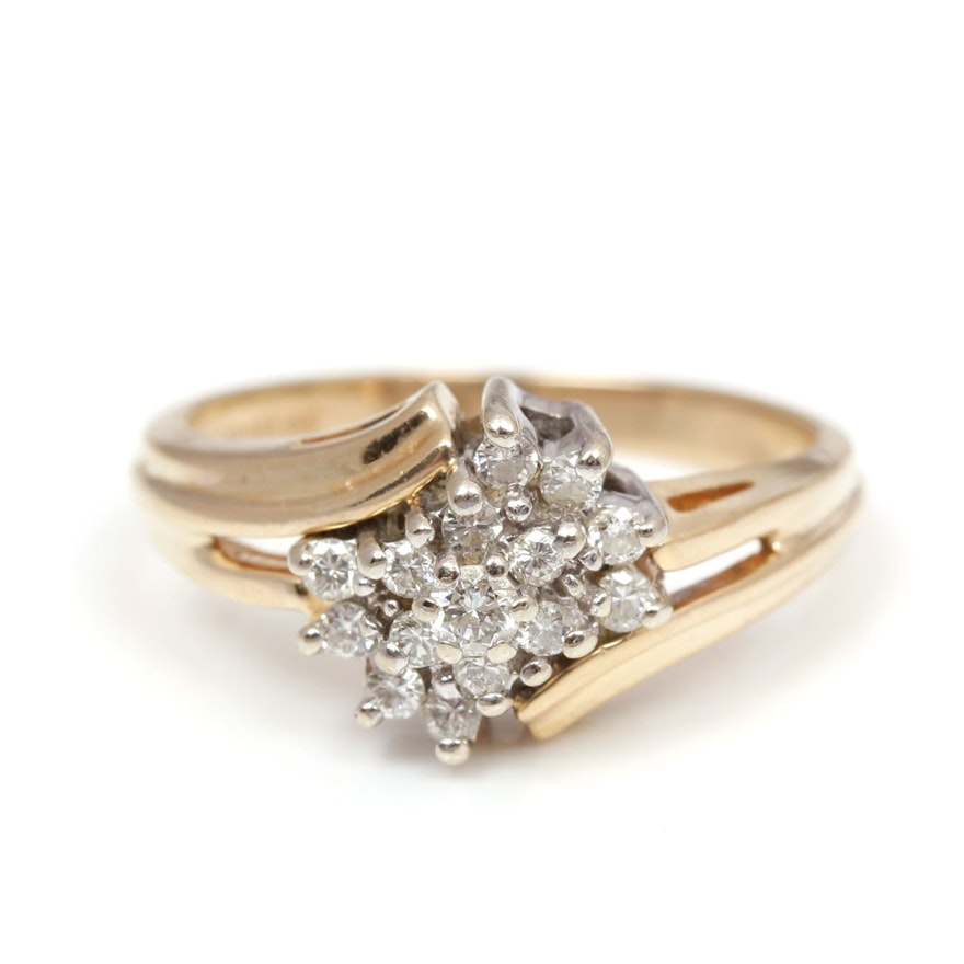 14K Yellow Gold Diamond Ring