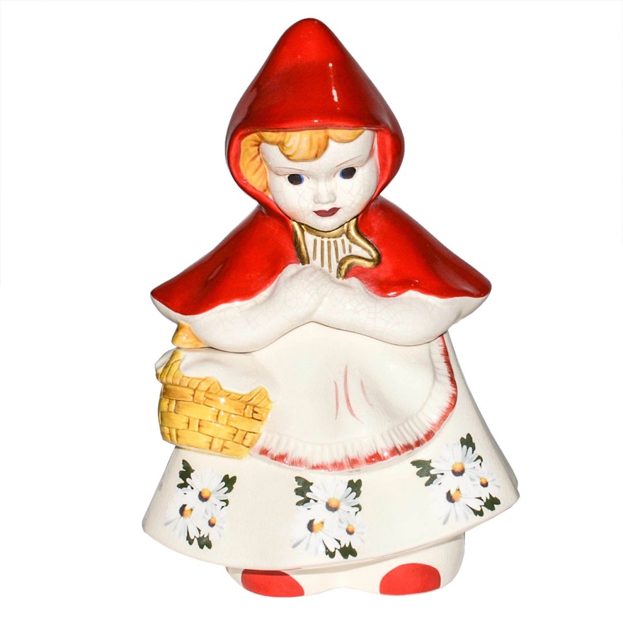 Vintage McCoy Little Red Riding Hood Cookie Jar