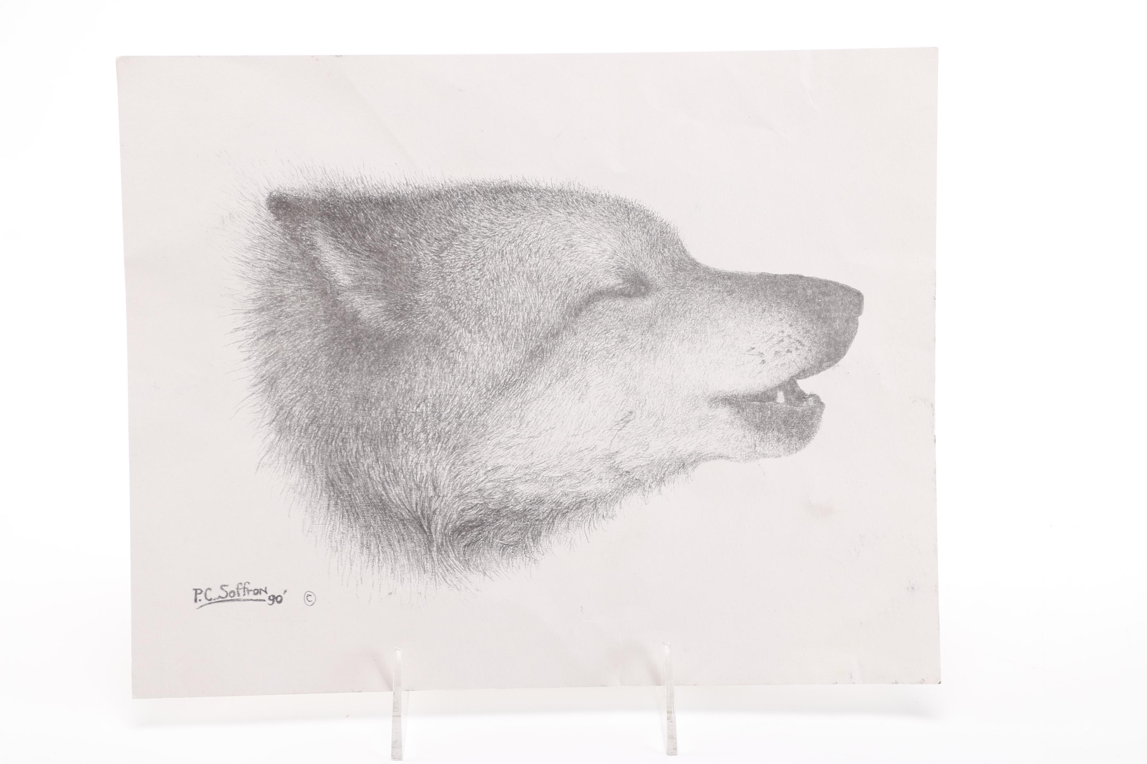 Paul Soffron Lithographs of Wolves