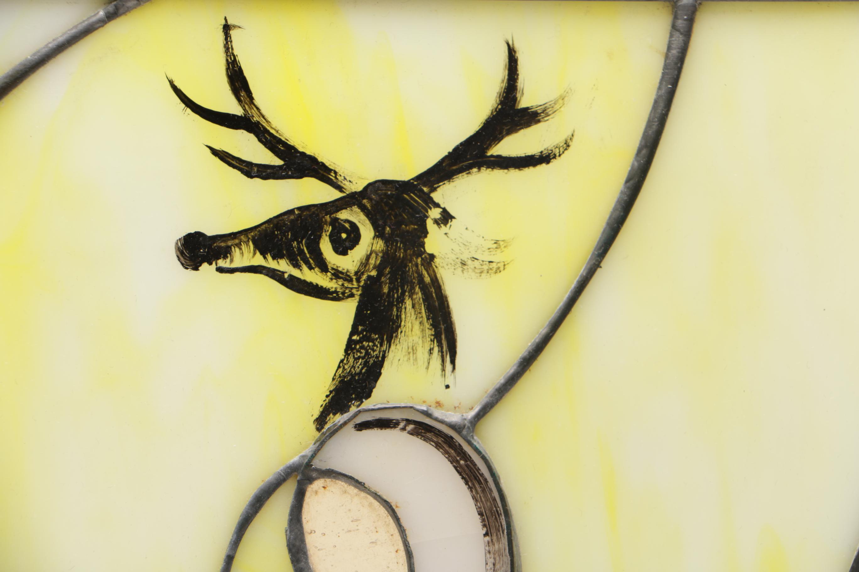 DeGrazia Limited Edition Mixed Media Stained Glass "Deer Dancer"