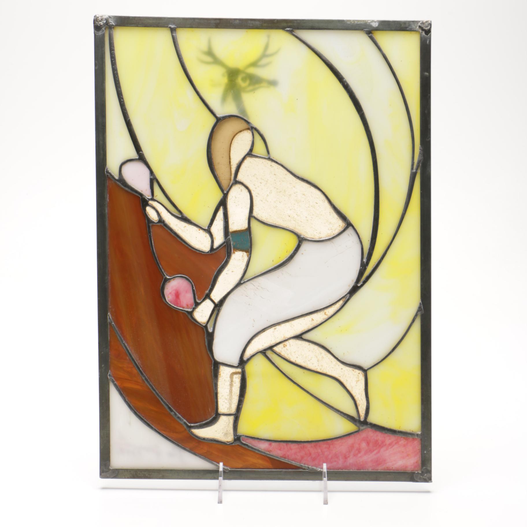 DeGrazia Limited Edition Mixed Media Stained Glass "Deer Dancer"